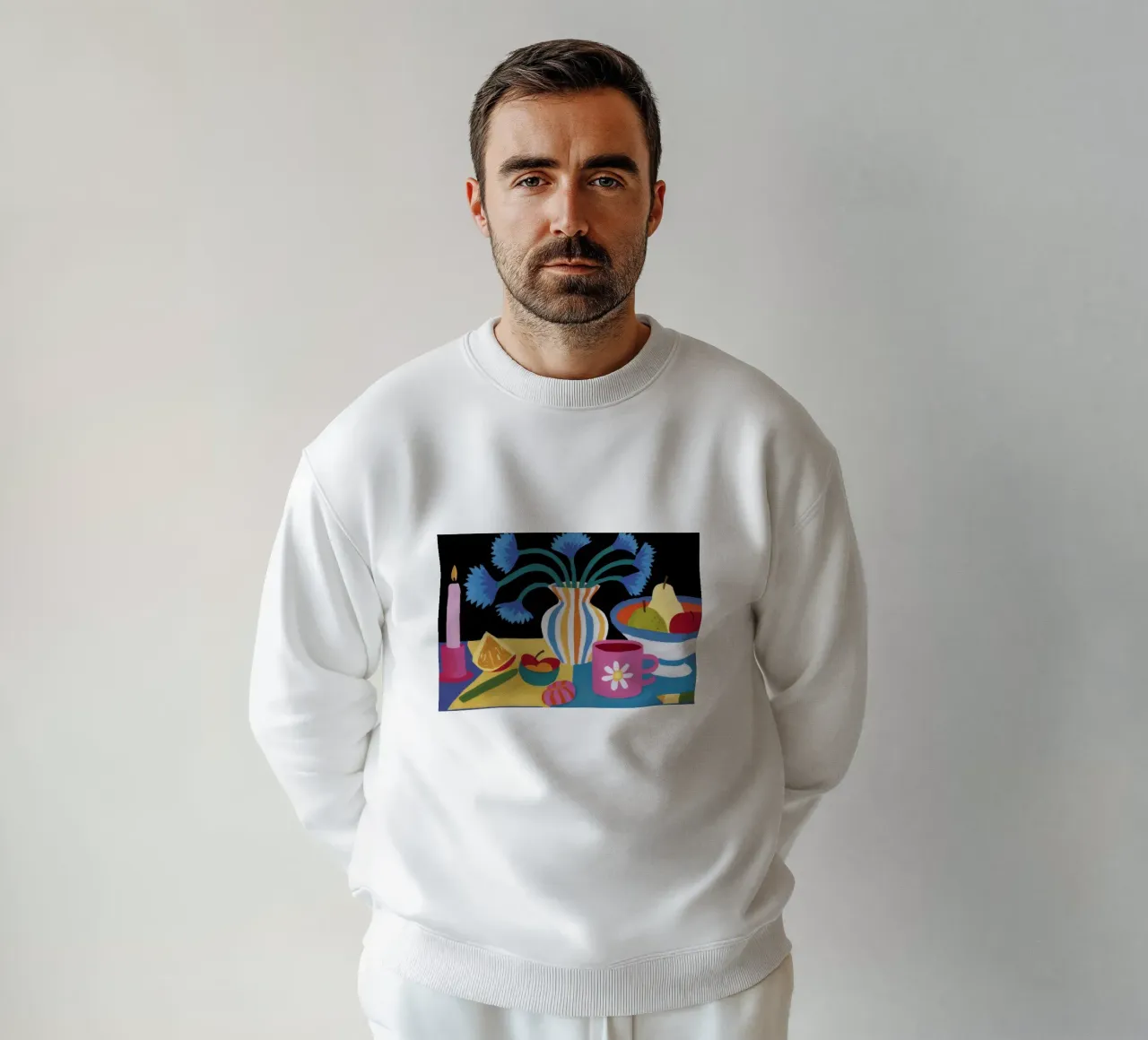 Vibrant Still Life sweatshirt by Ivory Frame