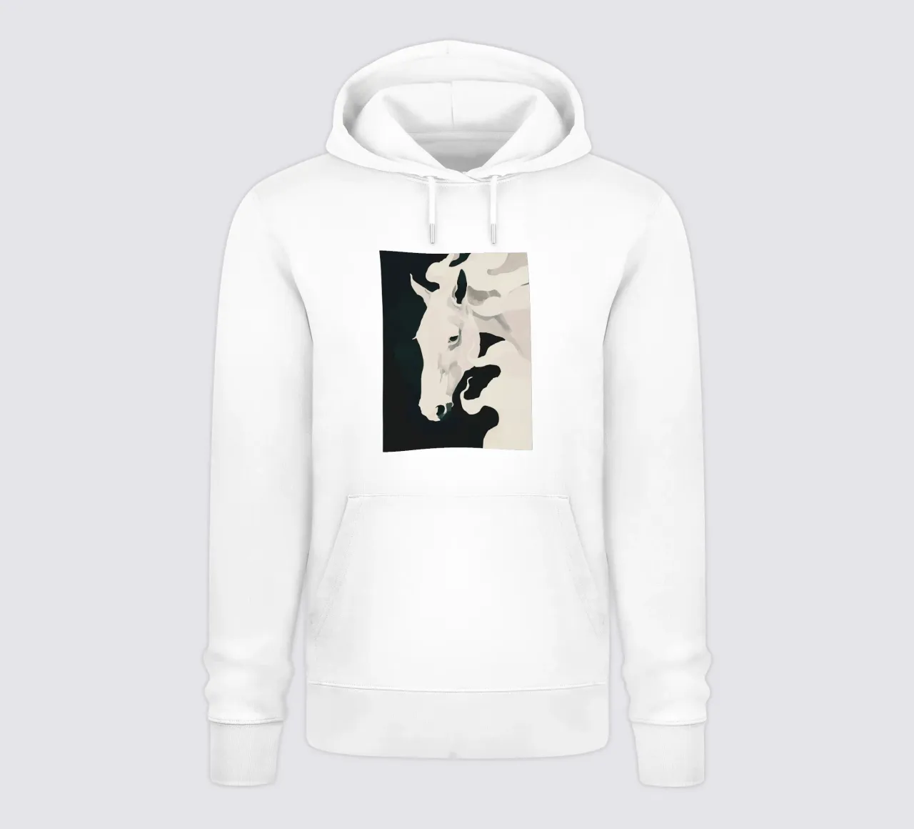 Caballo blanco sudadera con capucha de ThingDesign
