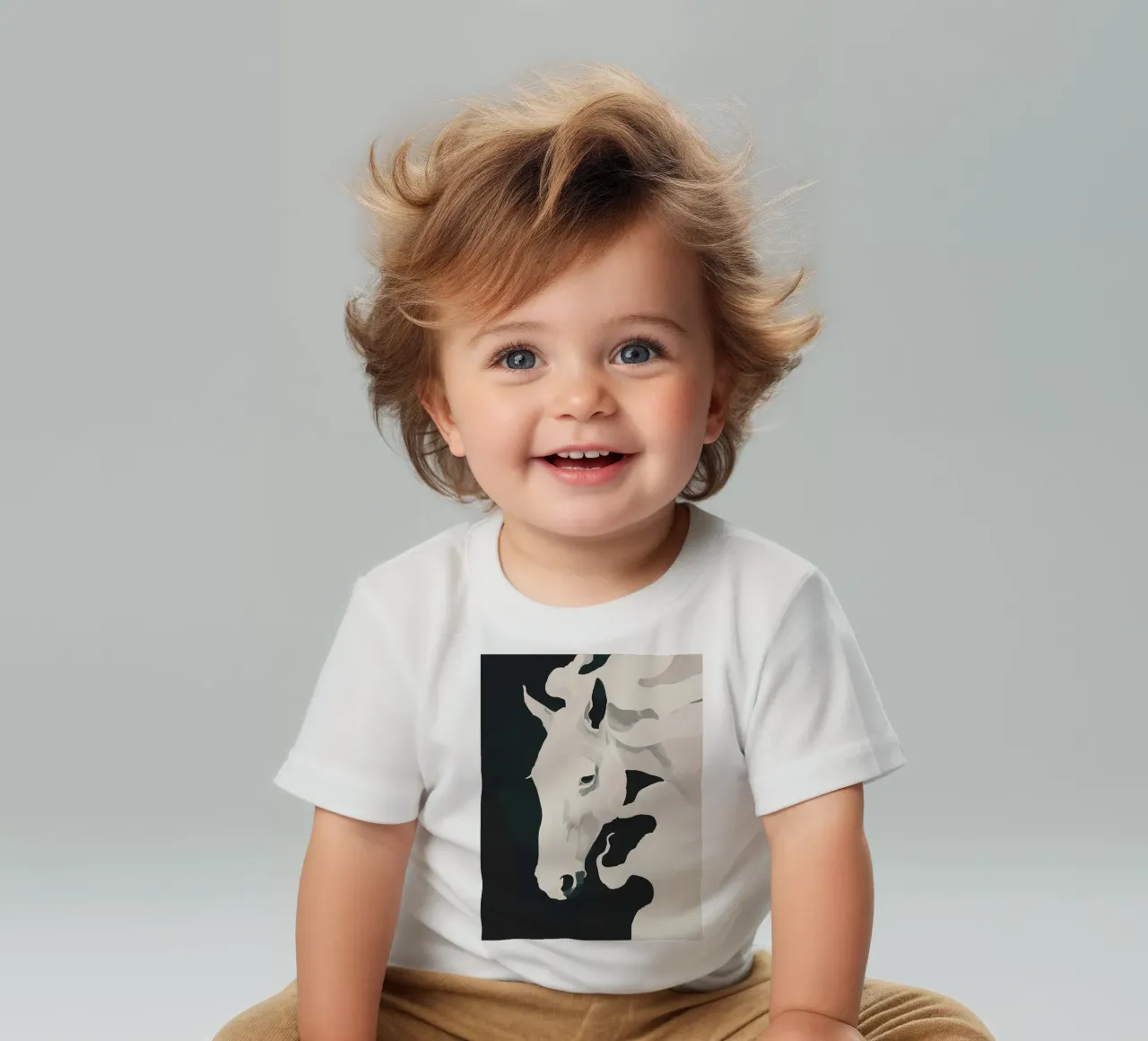 Weißes Pferd Baby T-Shirt von ThingDesign