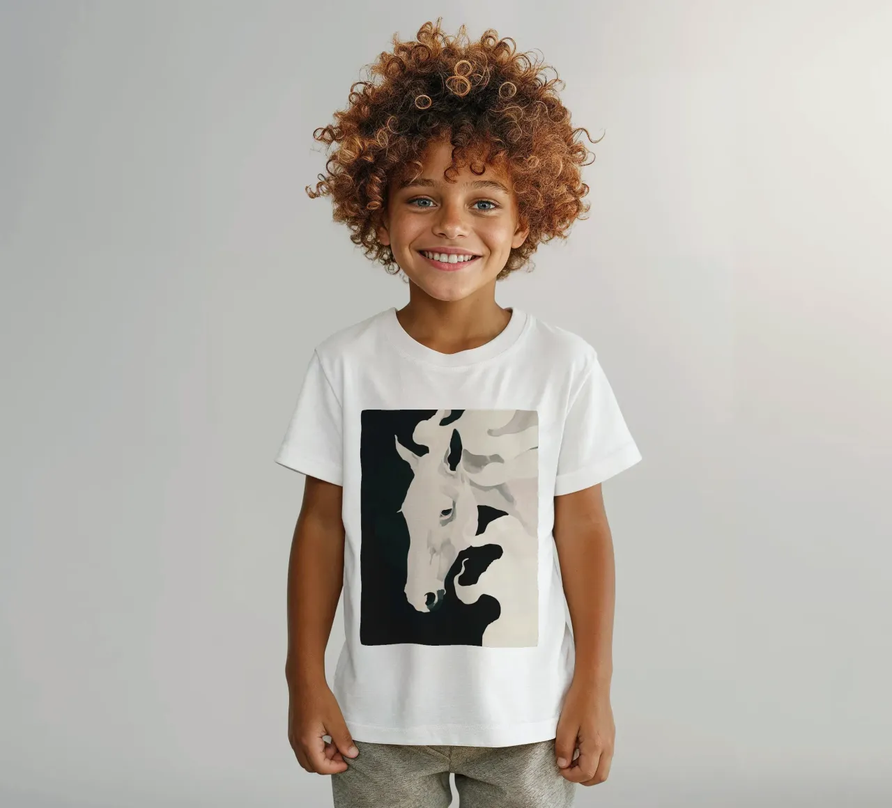White Horse kids t-shirt by ThingDesign