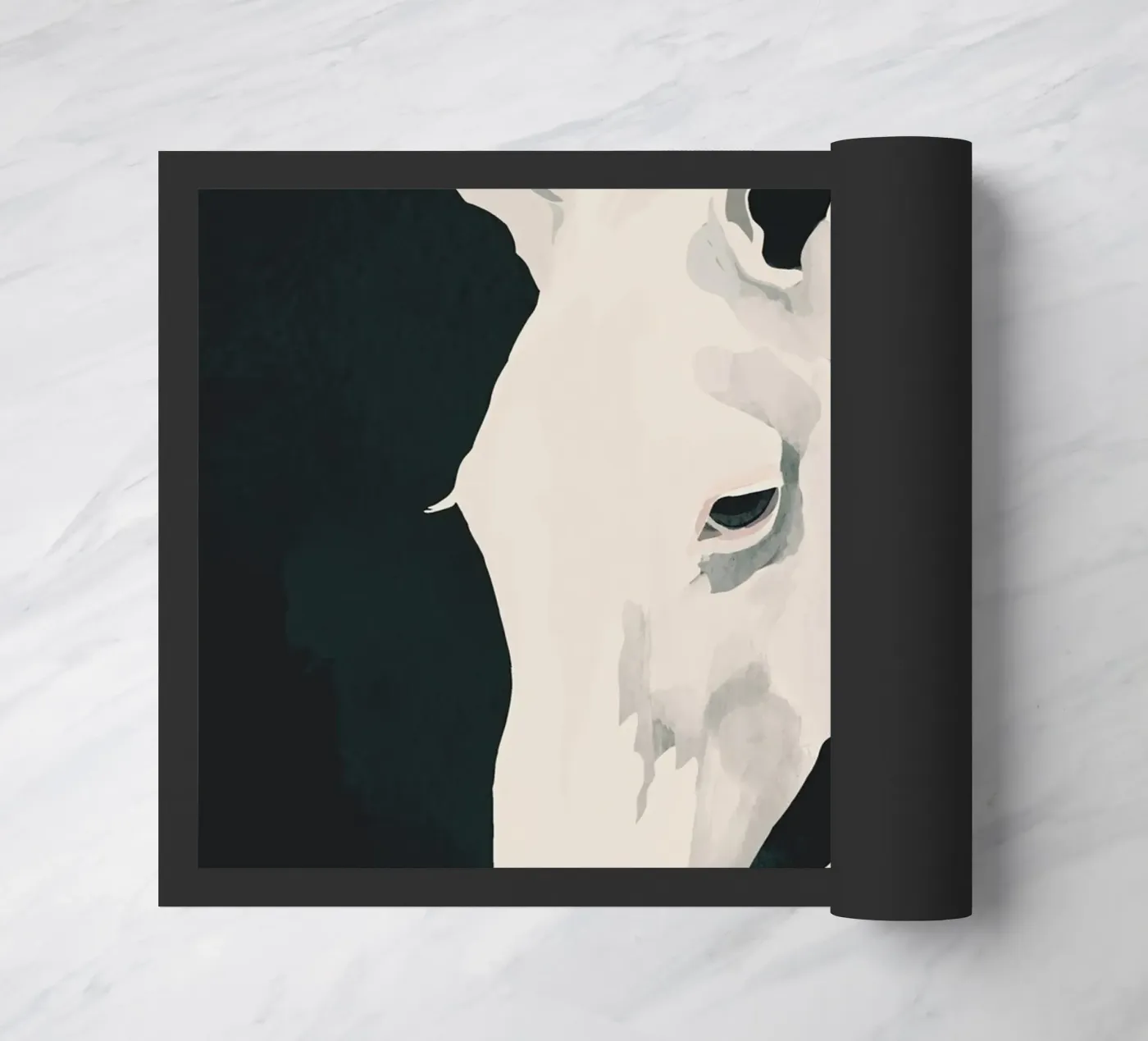 Cavallo bianco zerbino da ThingDesign