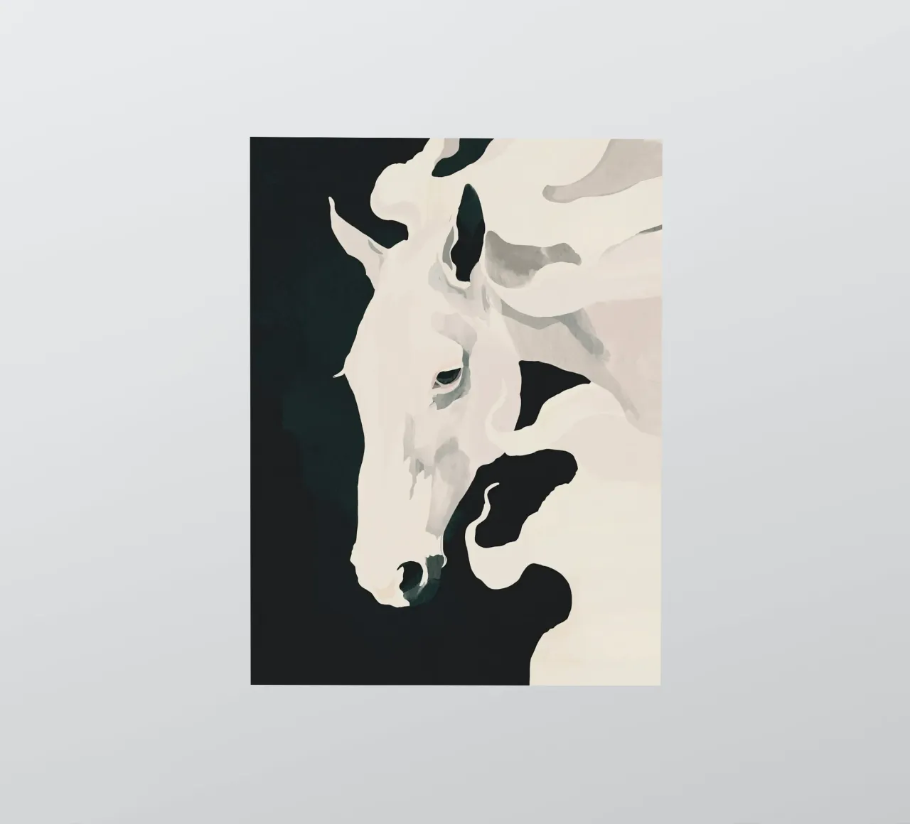Wit paard sticker van ThingDesign