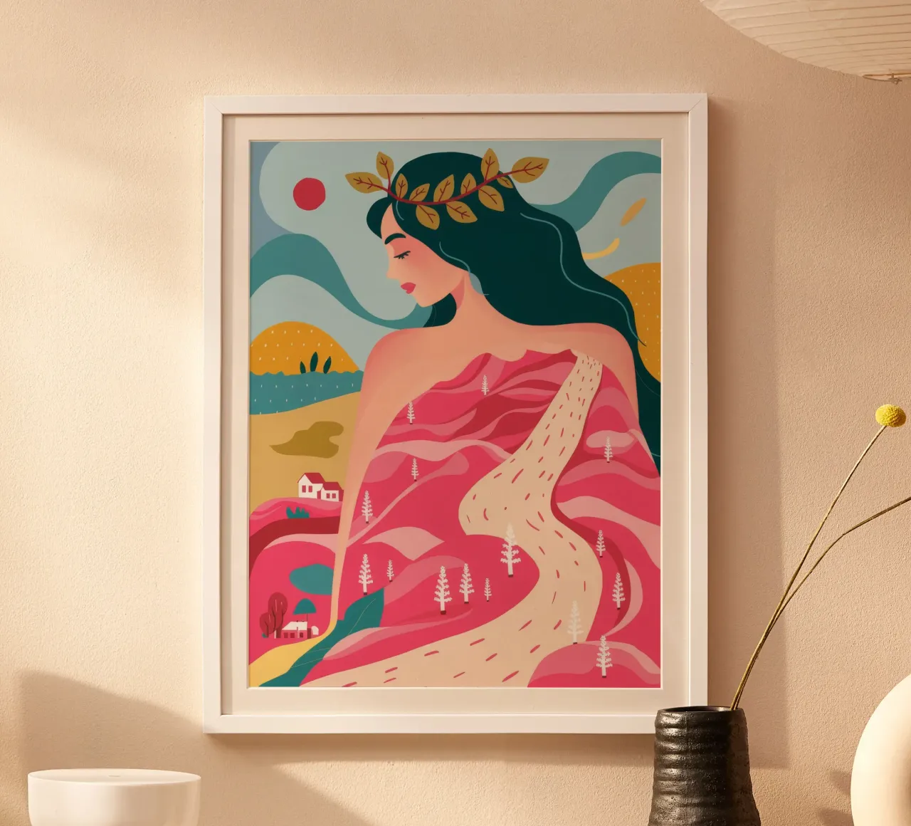 Abbraccio sereno della coperta poster da Ivory Frame