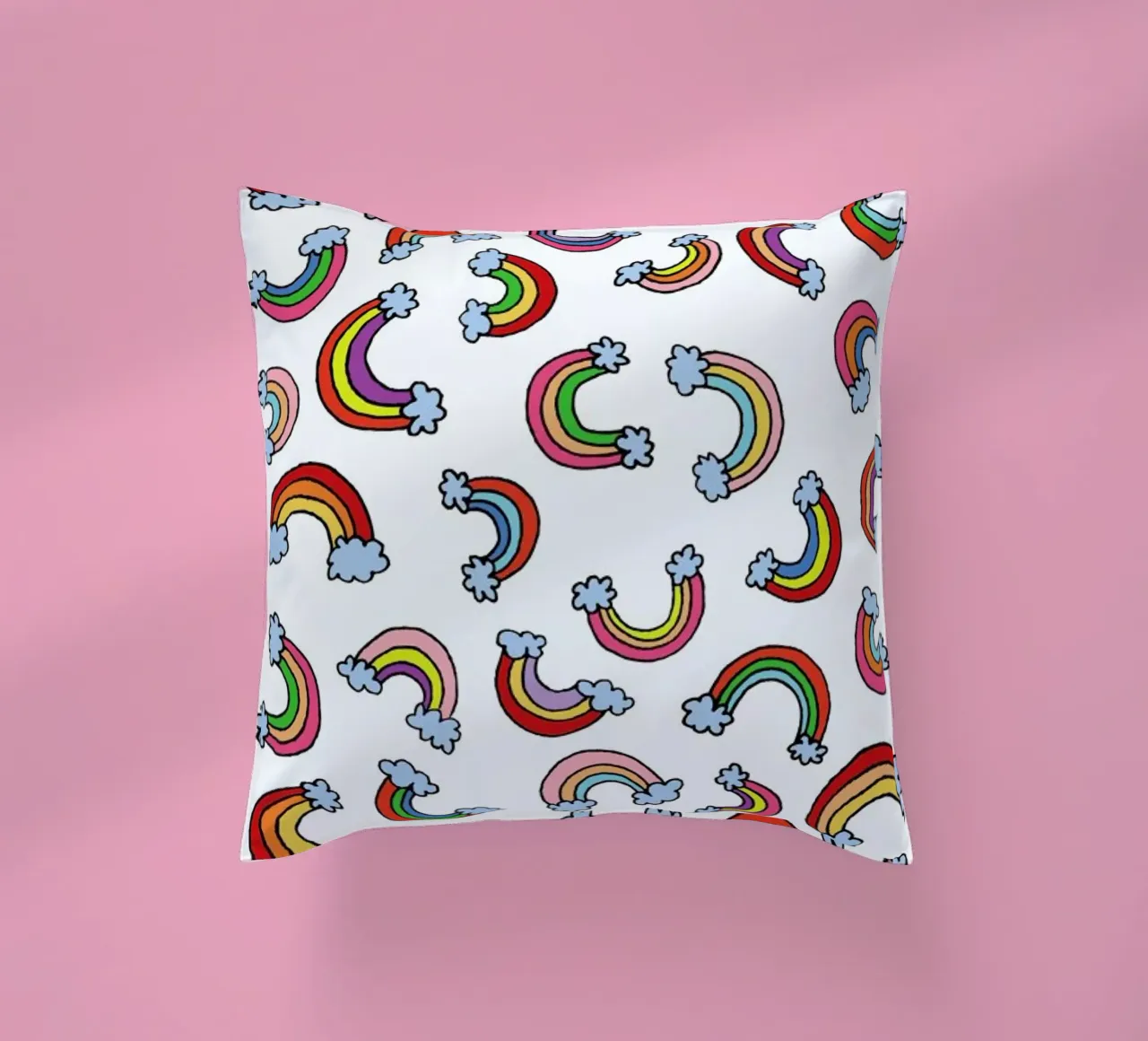 Rainbow Pattern decorative cushion by KP Design