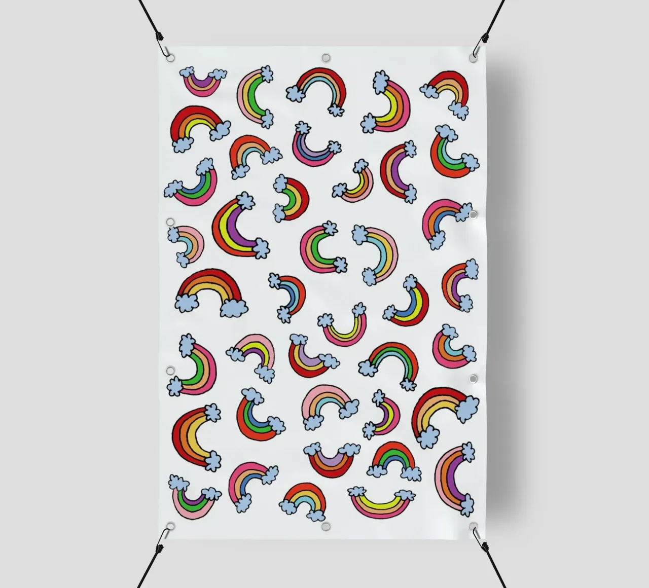 Rainbow Pattern telo in pvc da KP Design