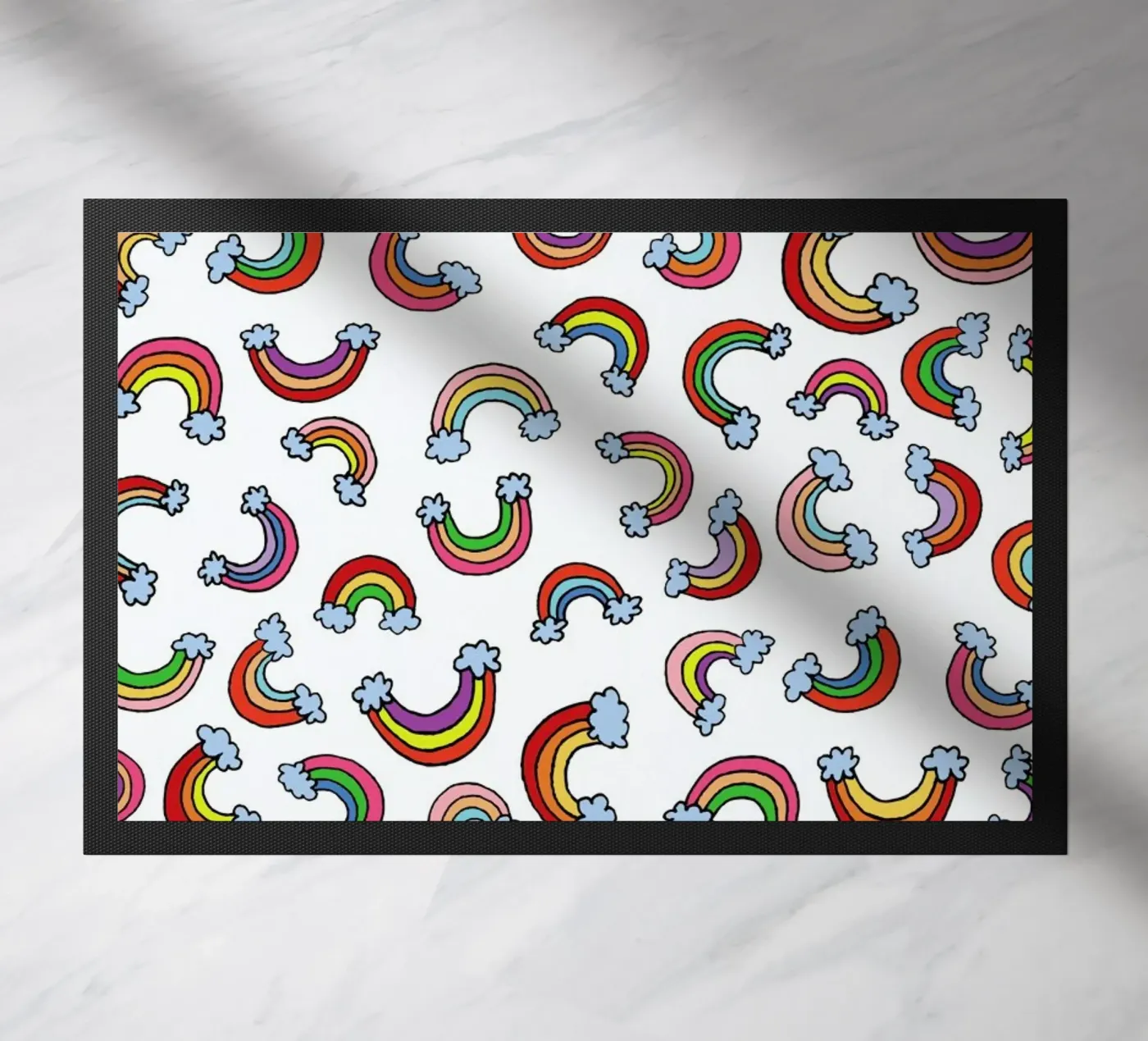 Rainbow Pattern doormat by KP Design