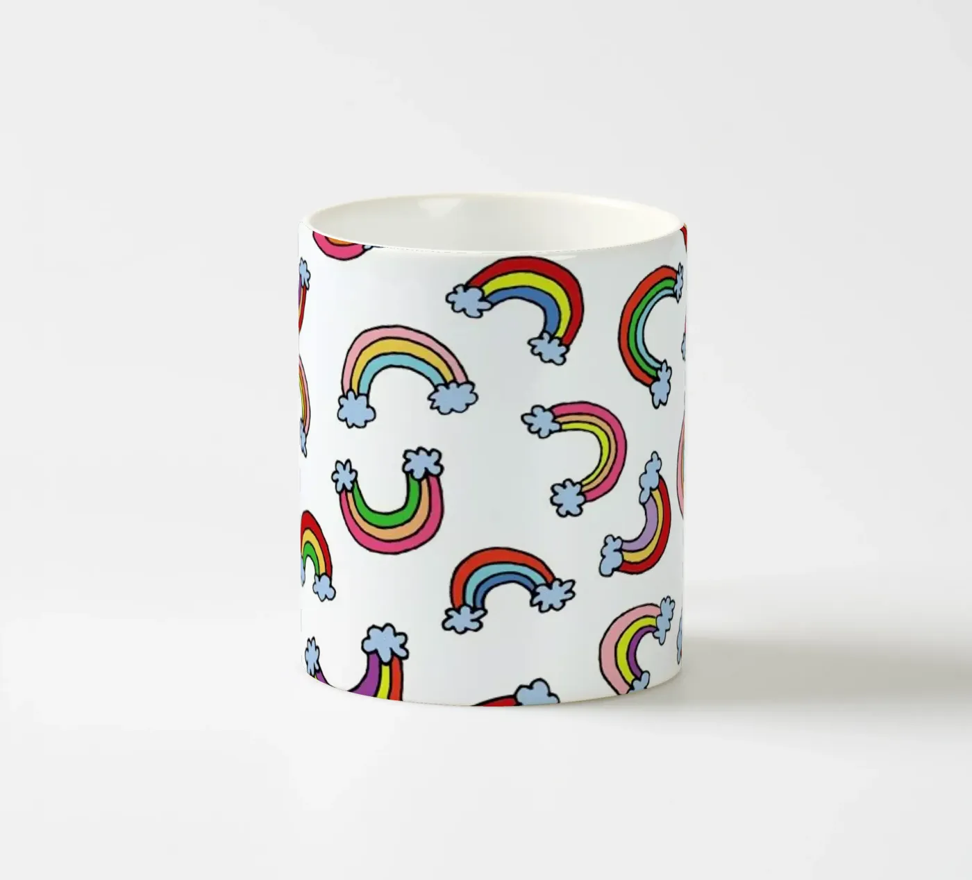 Rainbow Pattern ceramic mug by KP Design