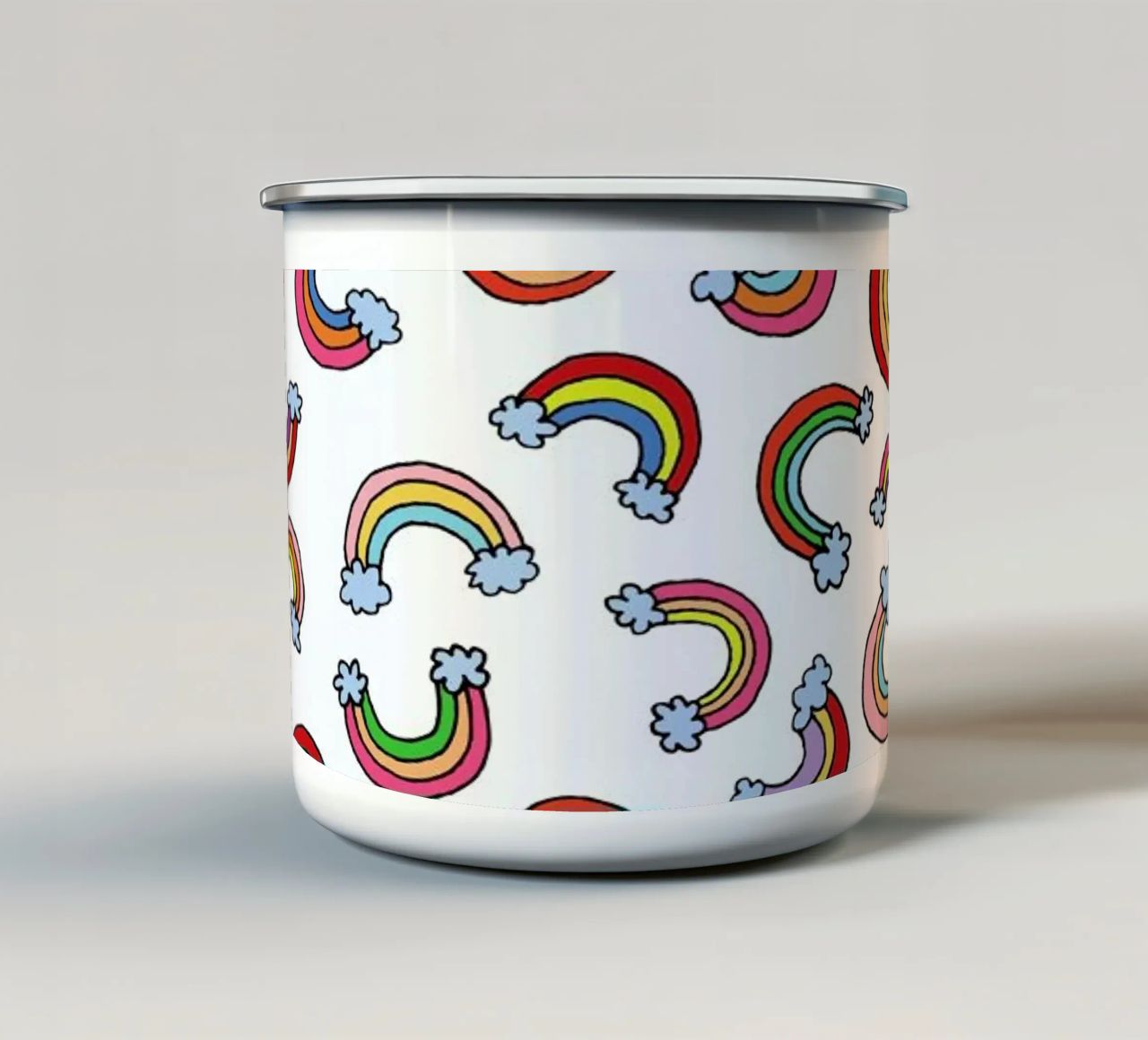 Rainbow Pattern tazza in smalto da KP Design