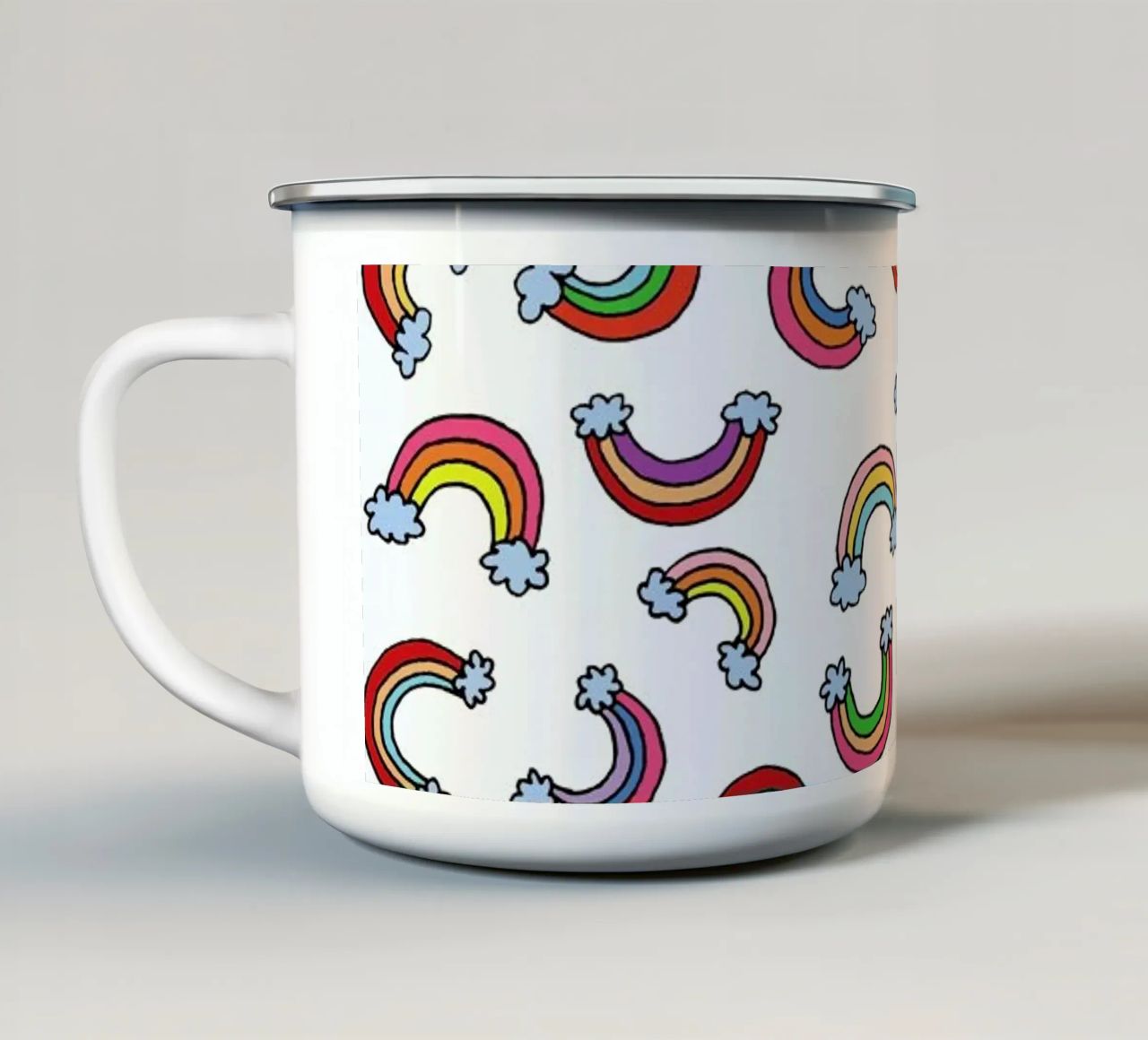 Rainbow Pattern tazza in smalto da KP Design