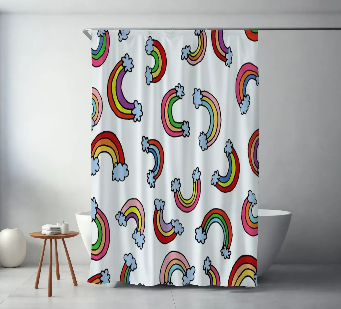 Rainbow Pattern Duschvorhang von KP Design