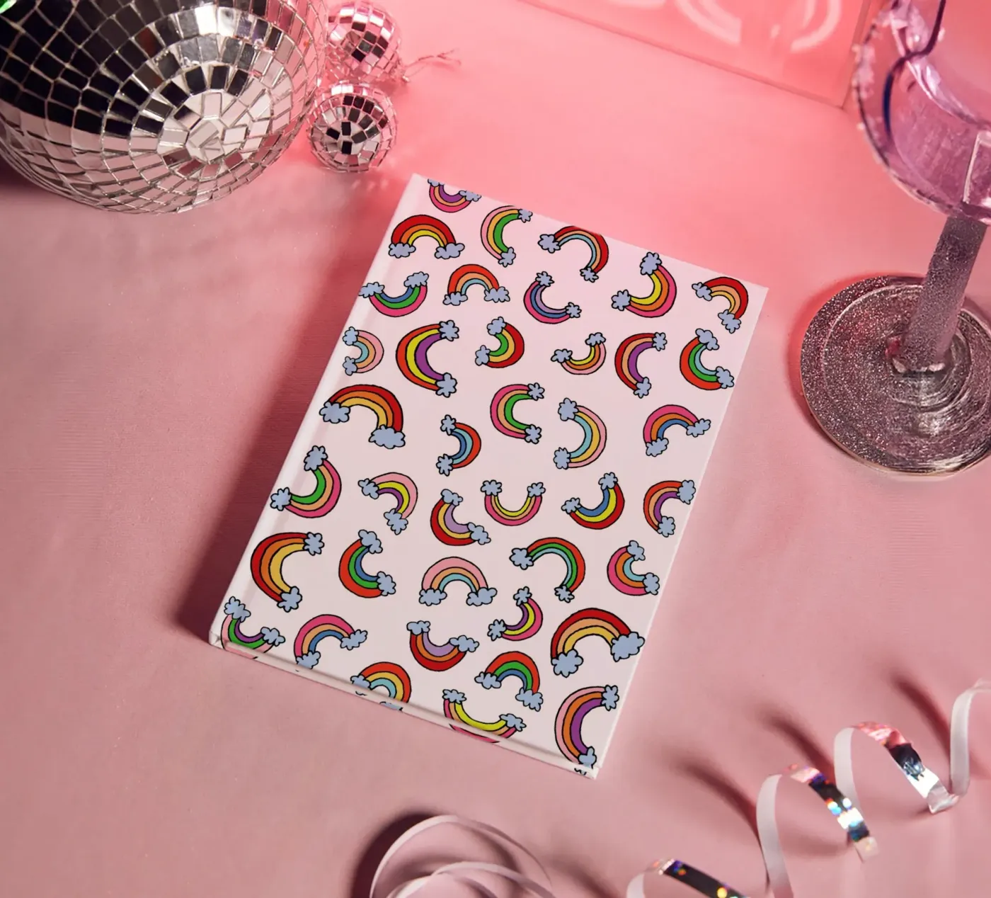 Rainbow Pattern notebook by KP Design