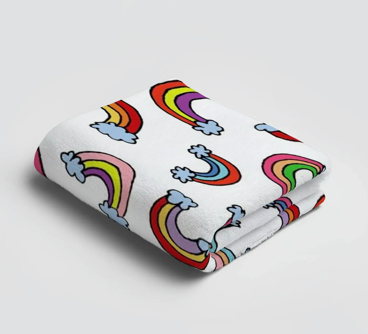 Rainbow Pattern towel by KP Design
