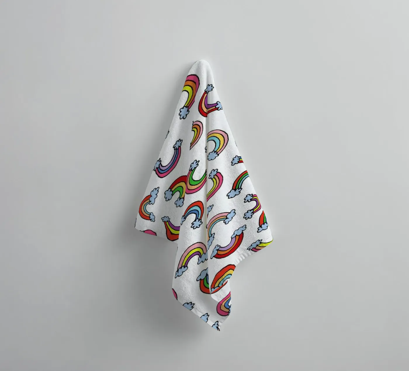 Rainbow Pattern towel by KP Design