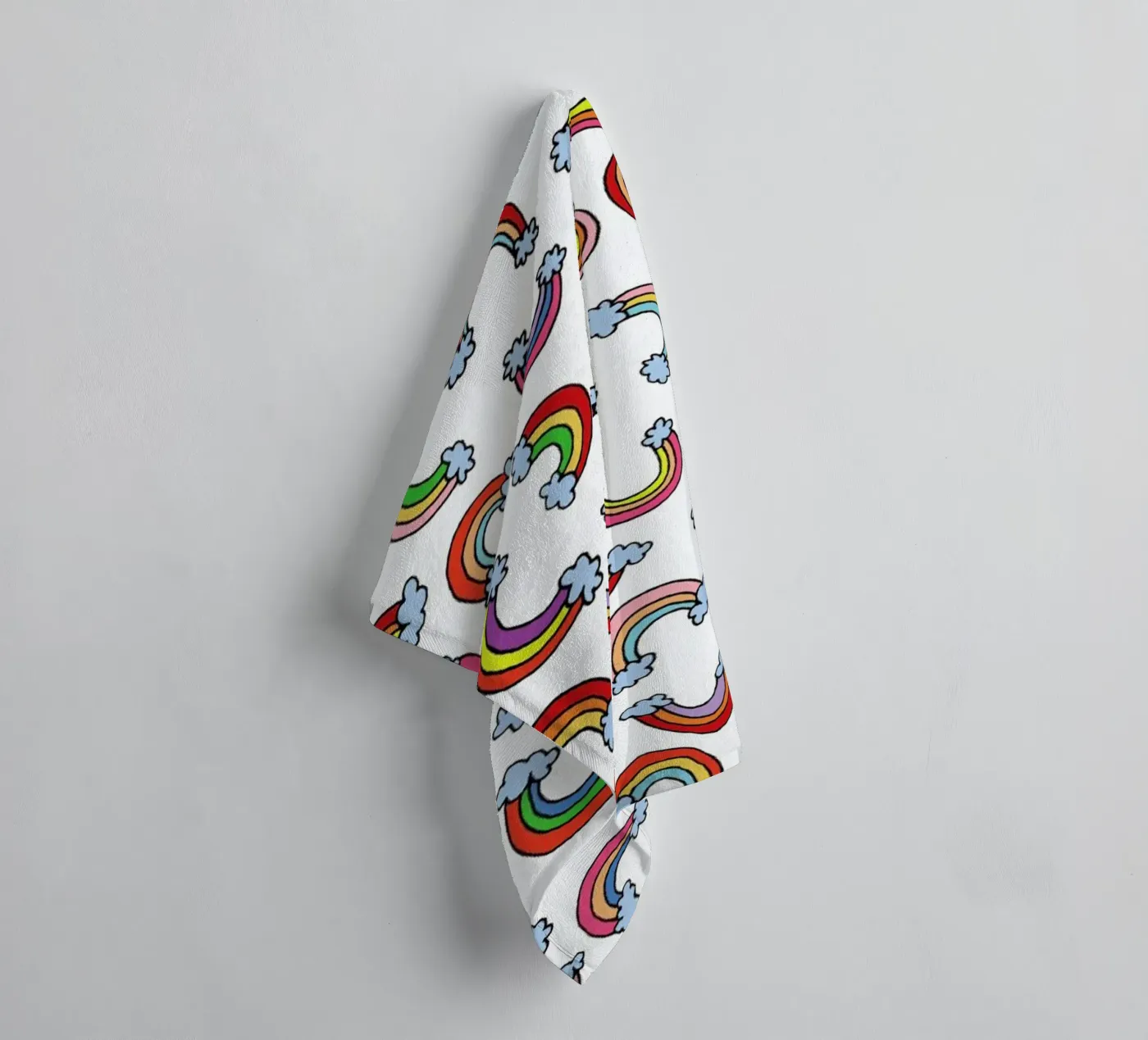 Rainbow Pattern towel by KP Design
