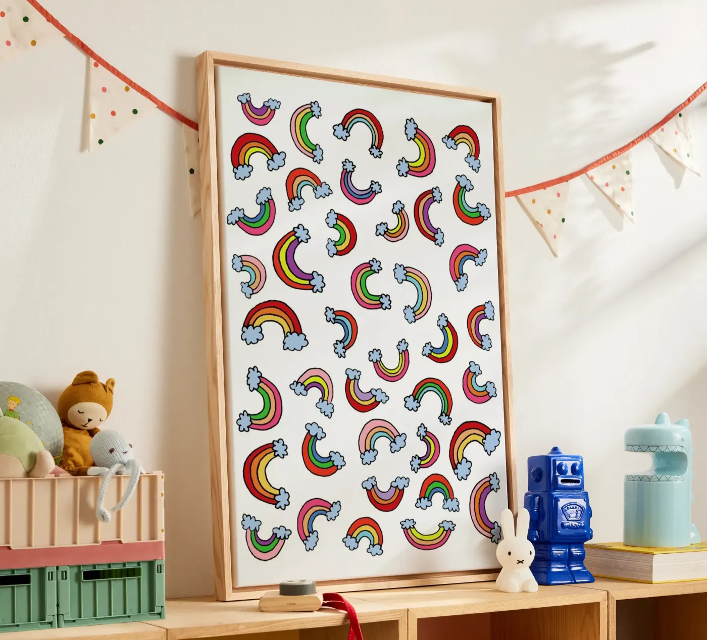 Rainbow Pattern Leinwand von KP Design