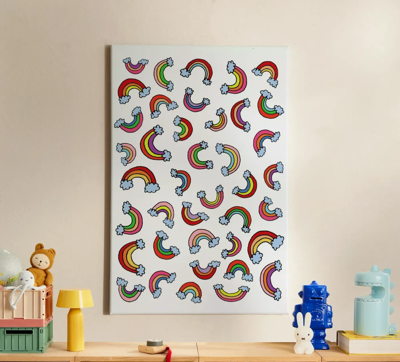 Rainbow Pattern Leinwand von KP Design