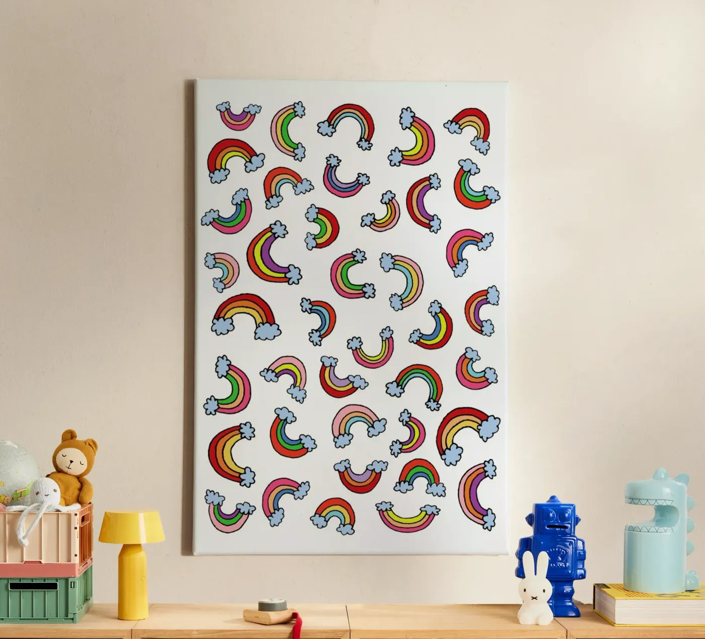 Rainbow Pattern toile de KP Design