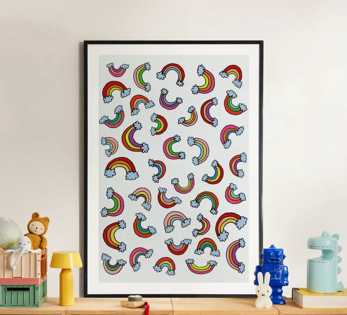 Rainbow Pattern poster by KP Design