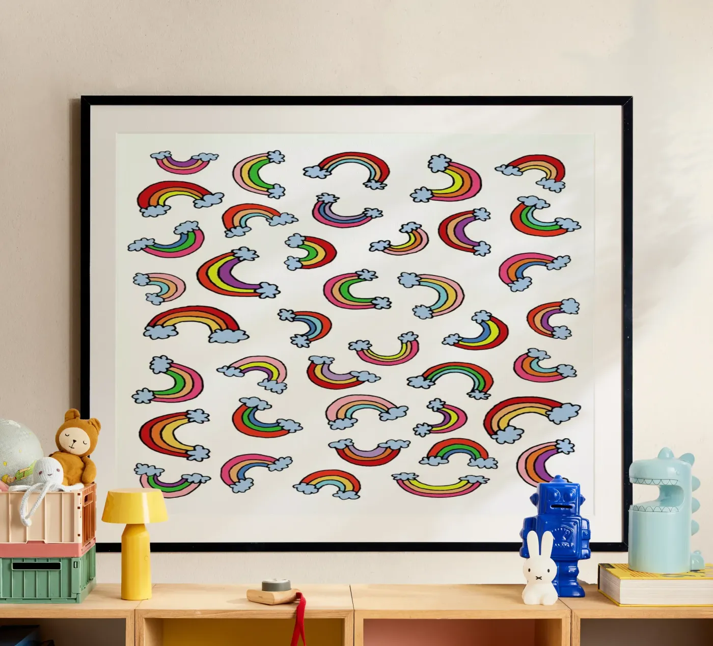 Rainbow Pattern poster by KP Design