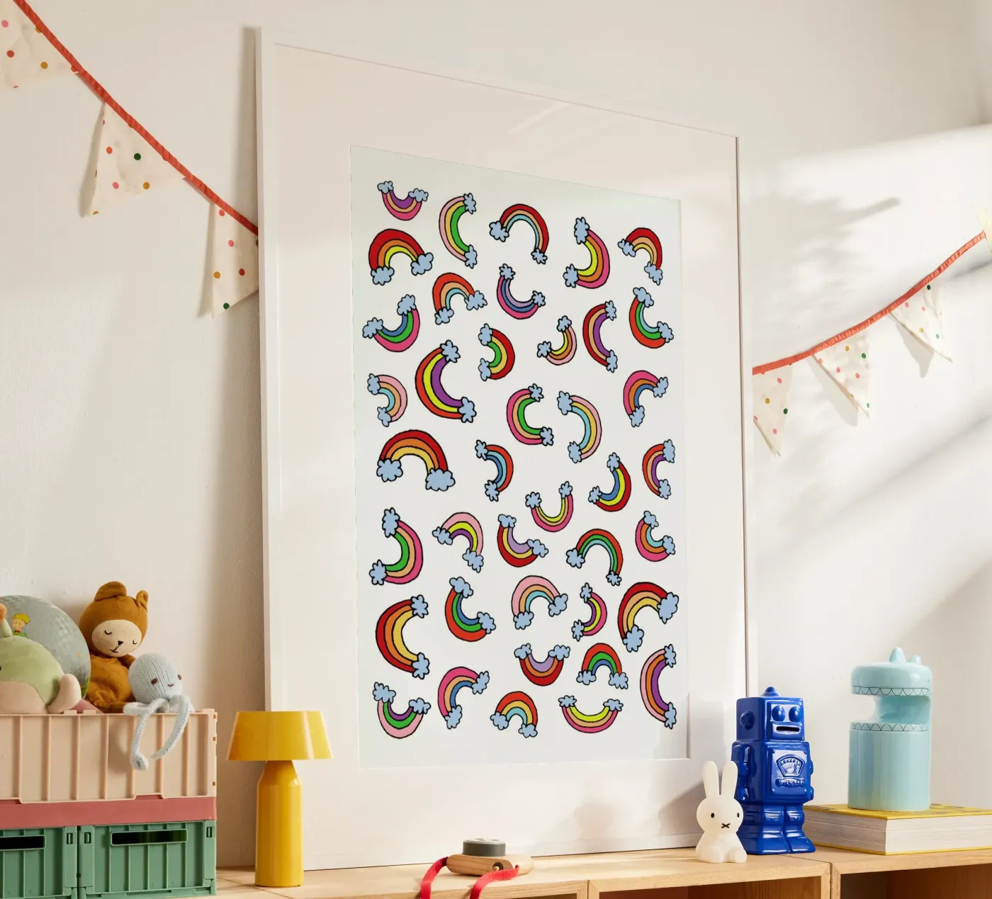 Rainbow Pattern poster van KP Design