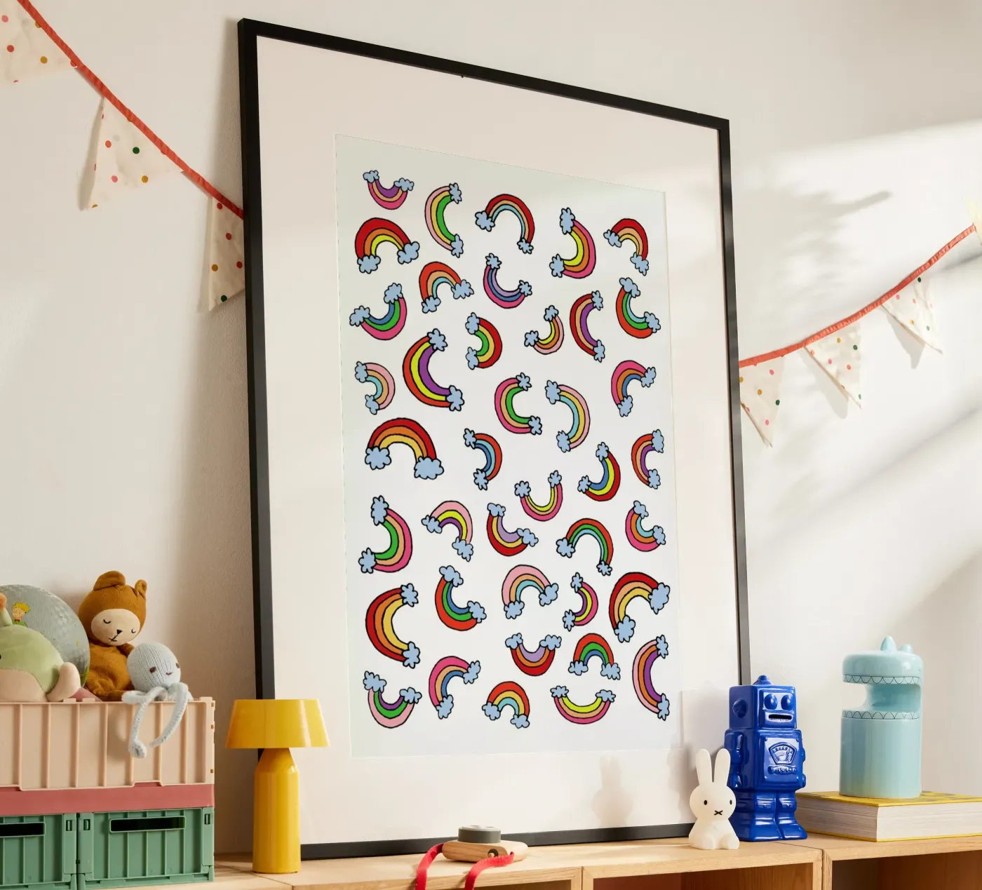 Rainbow Pattern poster van KP Design