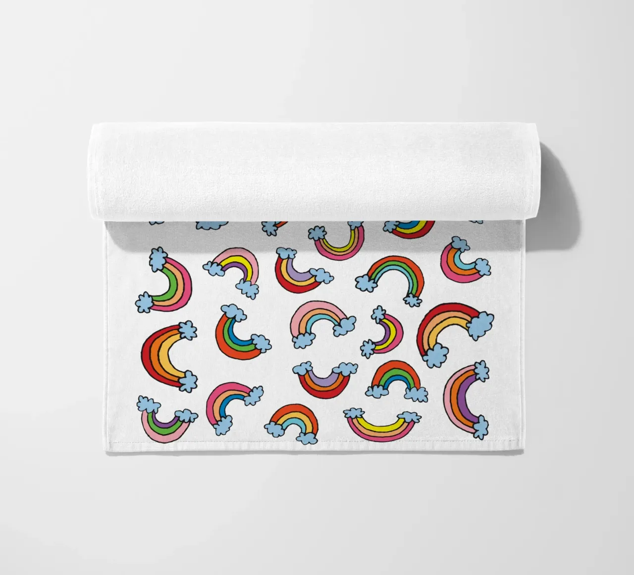 Rainbow Pattern beach towel by KP Design