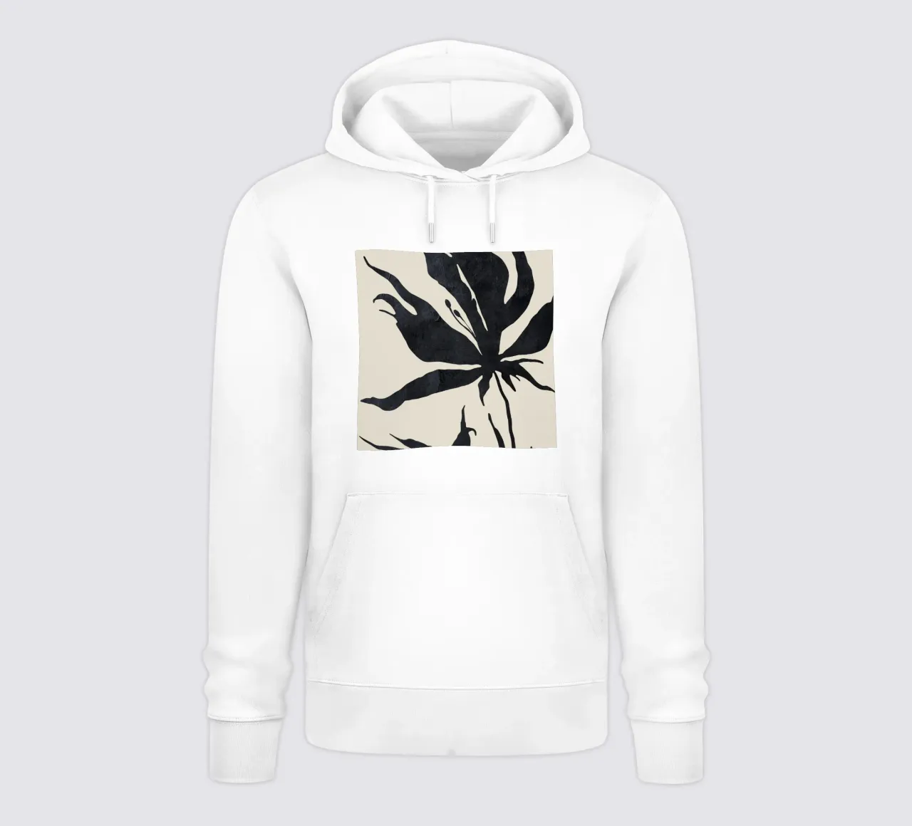 Fiore monocromatico felpa con cappuccio da ThingDesign