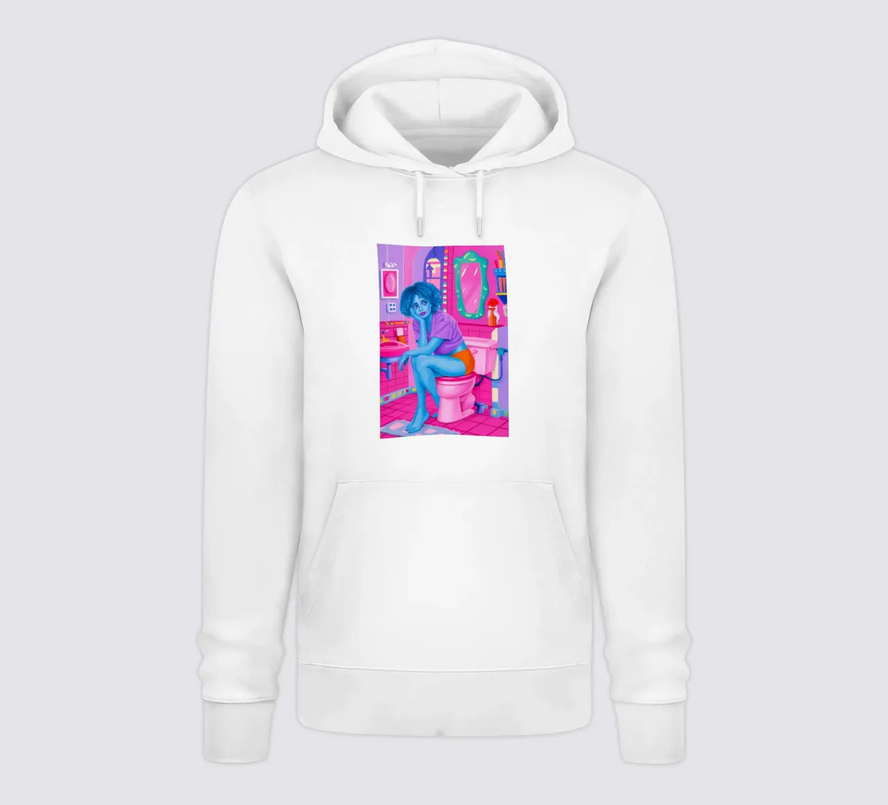 Bunte Badezimmer-Reflexion Hoodie von Ivory Frame