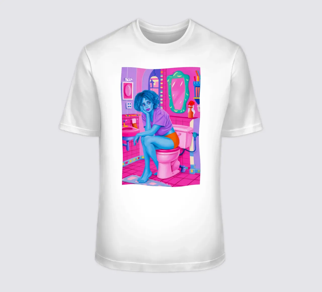Riflesso colorato del bagno t-shirt da Ivory Frame