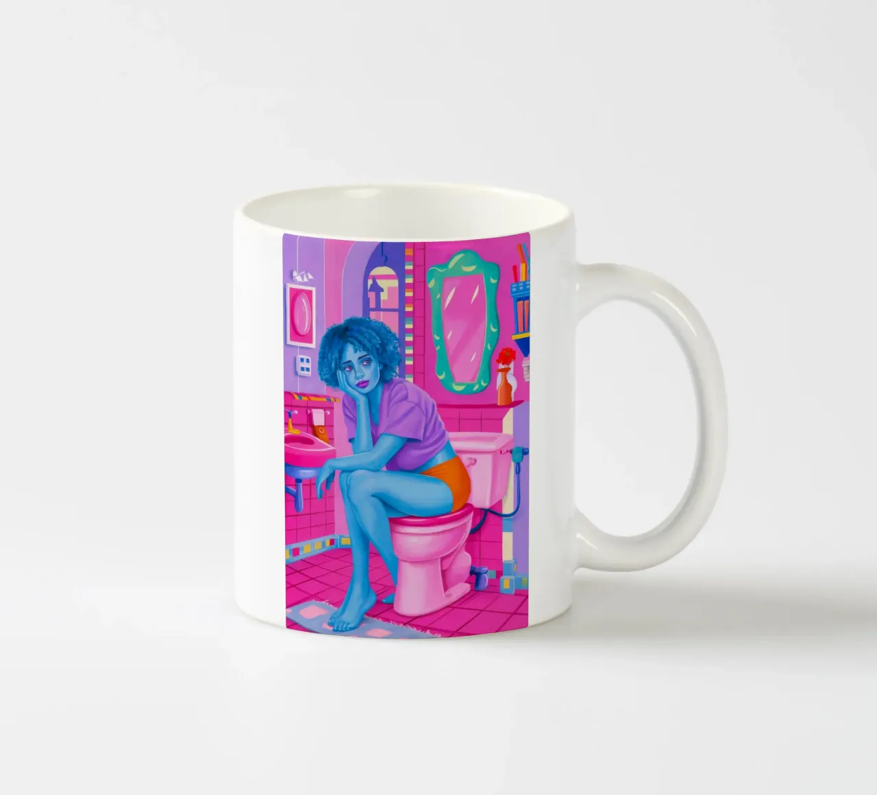 Riflesso colorato del bagno tazza in ceramica da Ivory Frame