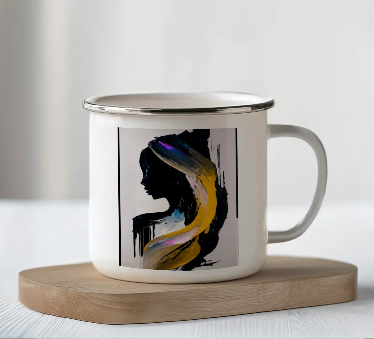Frau im Schatten tazza in smalto da kosinsart.gallery