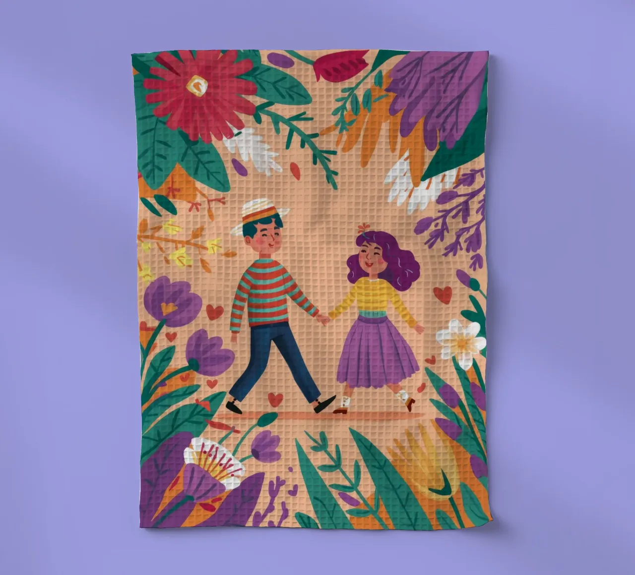 Promenade dans la forêt enchantée torchon de Ivory Frame