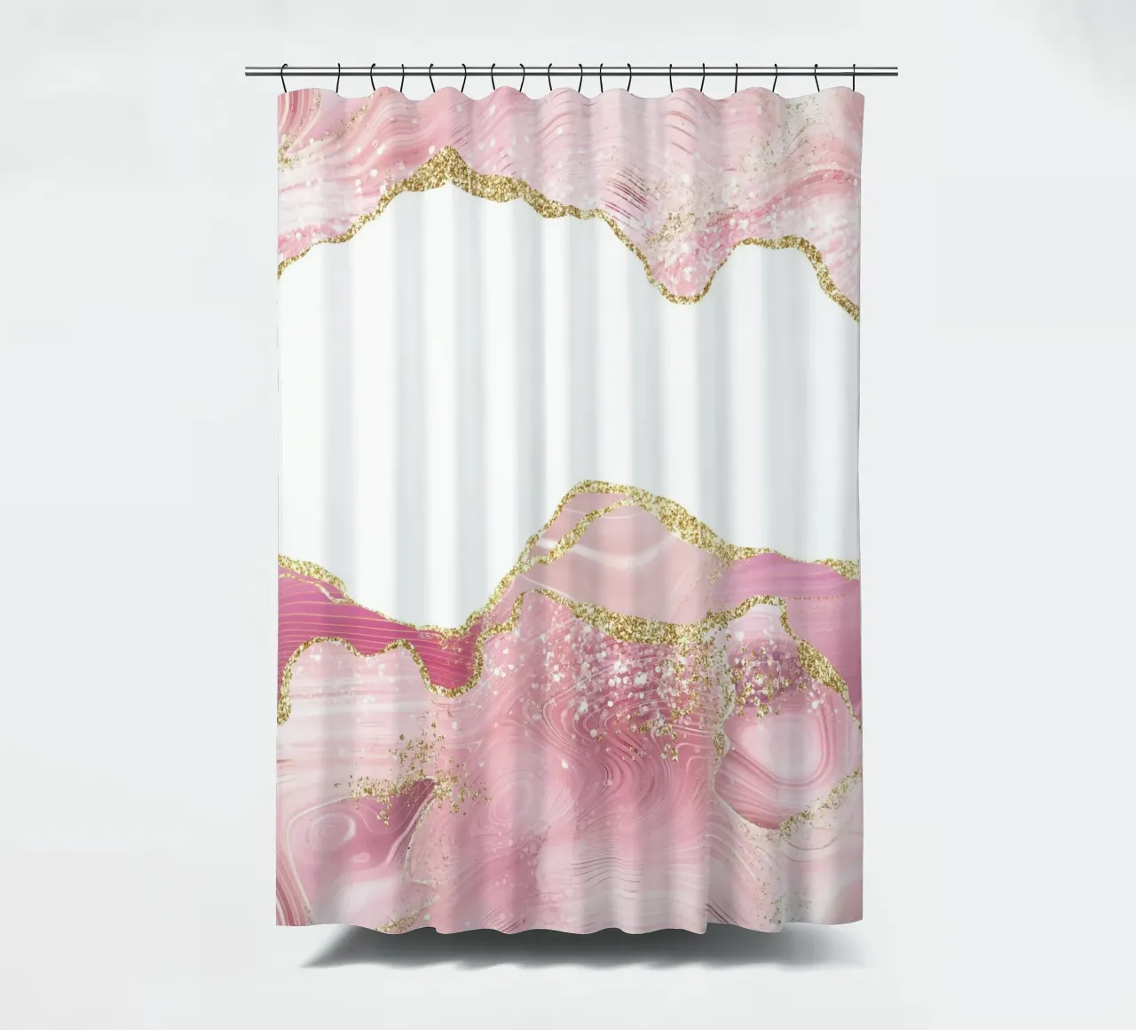 Agata glitterata rosa e oro Texture 07 tenda da doccia da Gemstone Textures