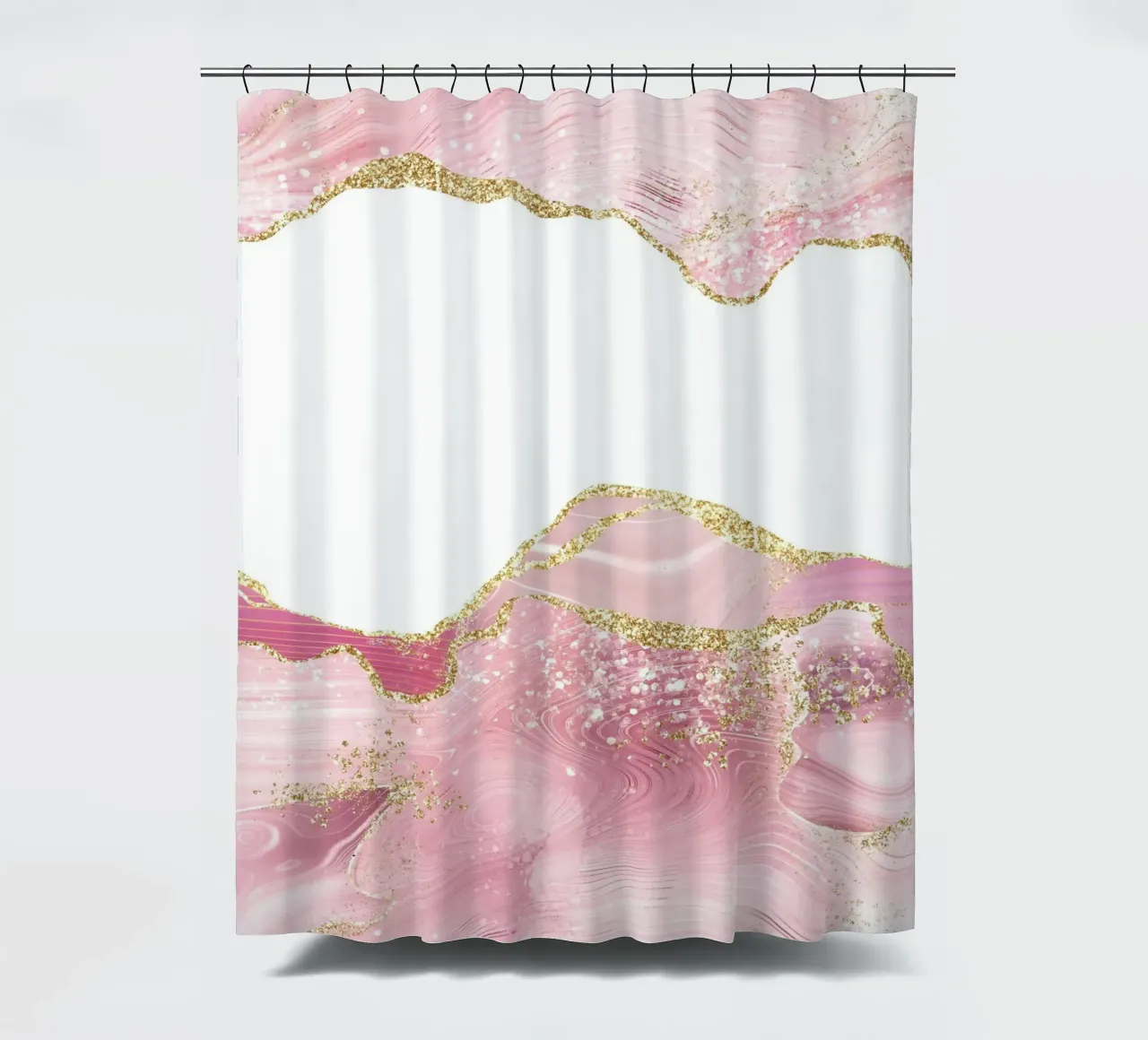 Agata glitterata rosa e oro Texture 07 tenda da doccia da Gemstone Textures