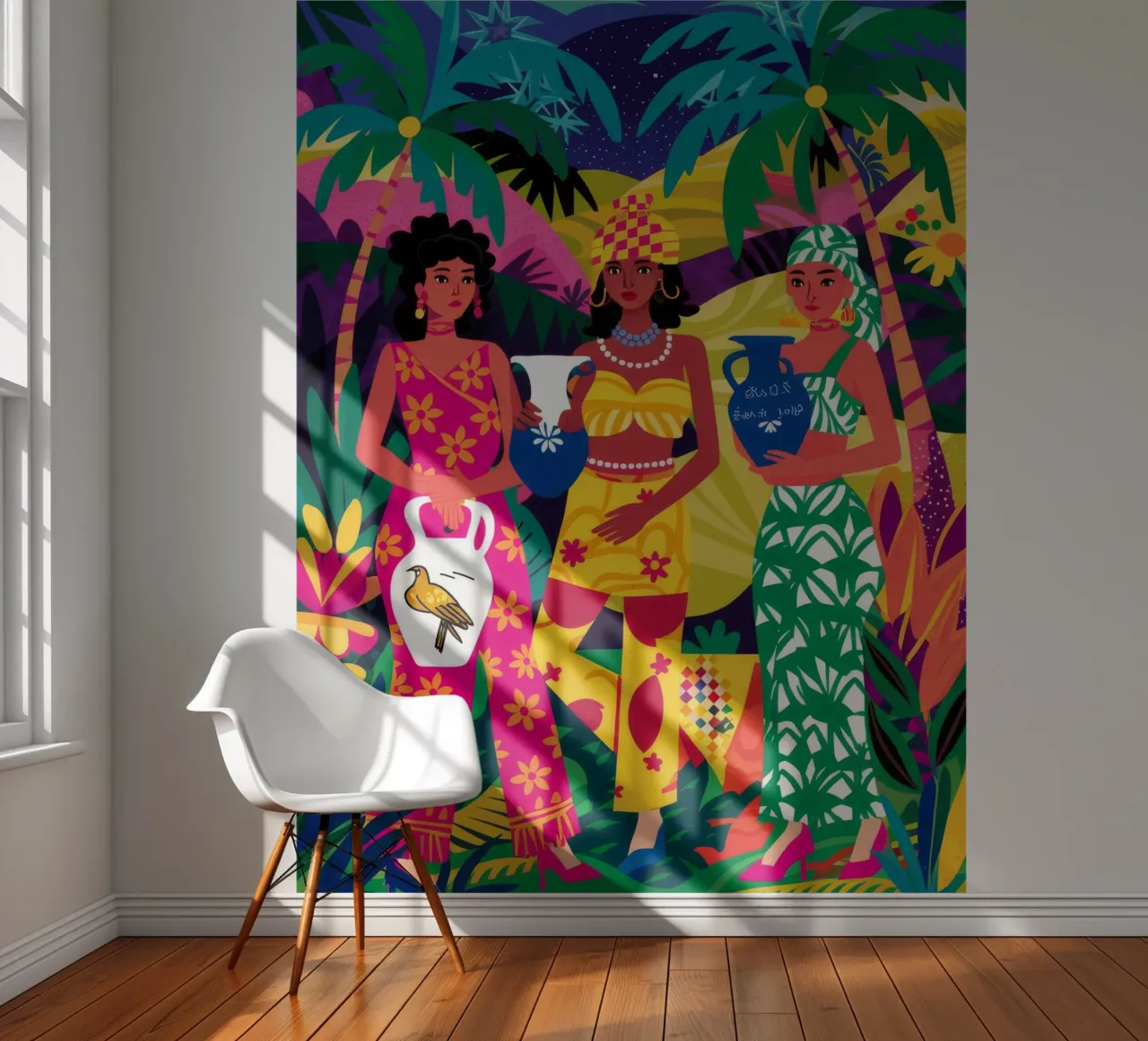 Vibrant Sisterhood Unity photo wallpaper by Ivory Frame