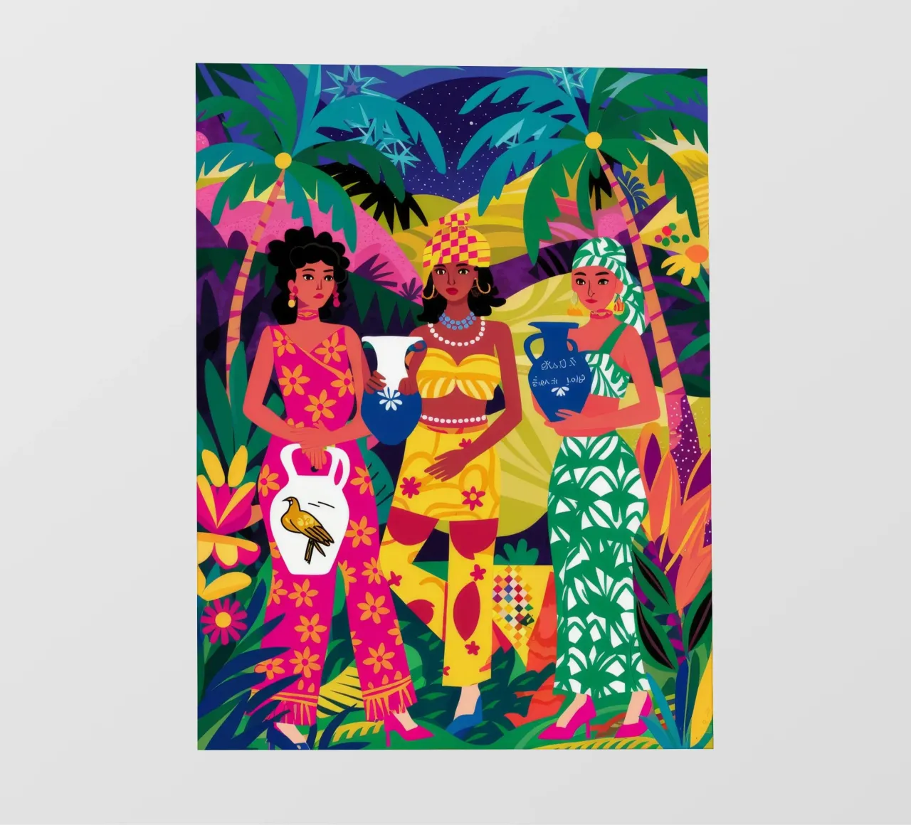 Vibrant Sisterhood Unity photo wallpaper by Ivory Frame