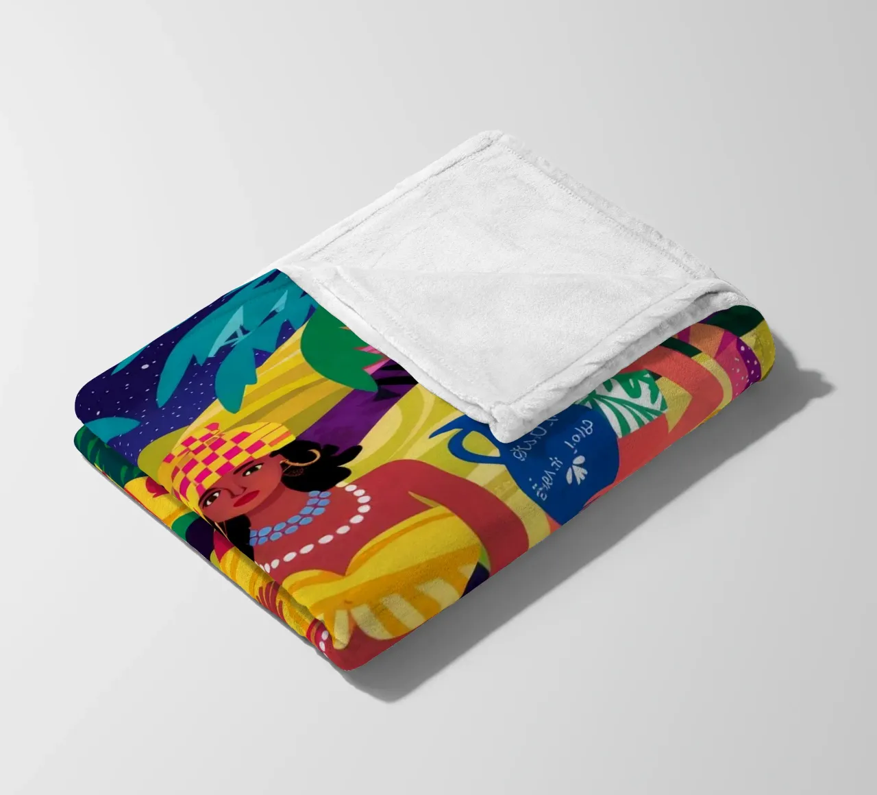 Vibrant Sisterhood Unity fleece blanket by Ivory Frame