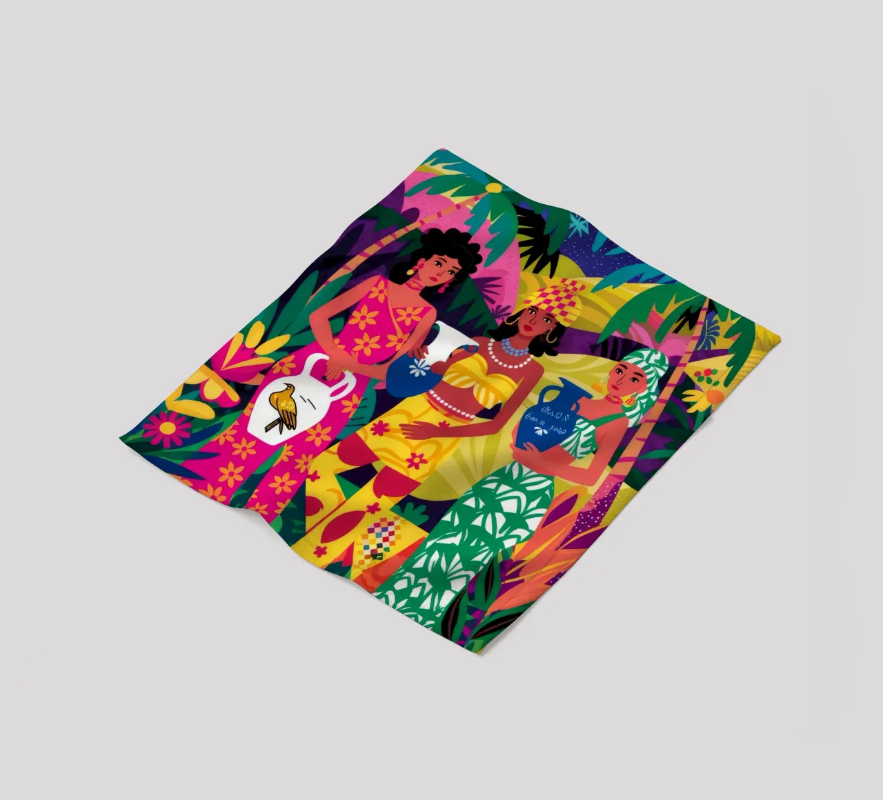 Vibrant Sisterhood Unity fleece blanket by Ivory Frame