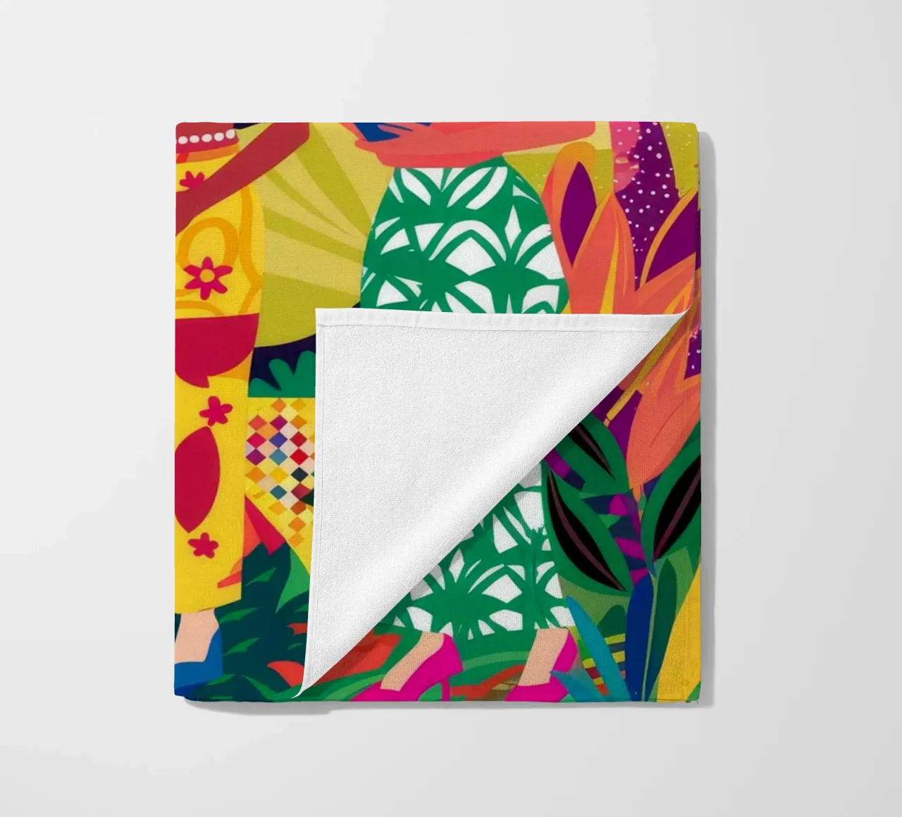 Vibrant Sisterhood Unity beach towel by Ivory Frame