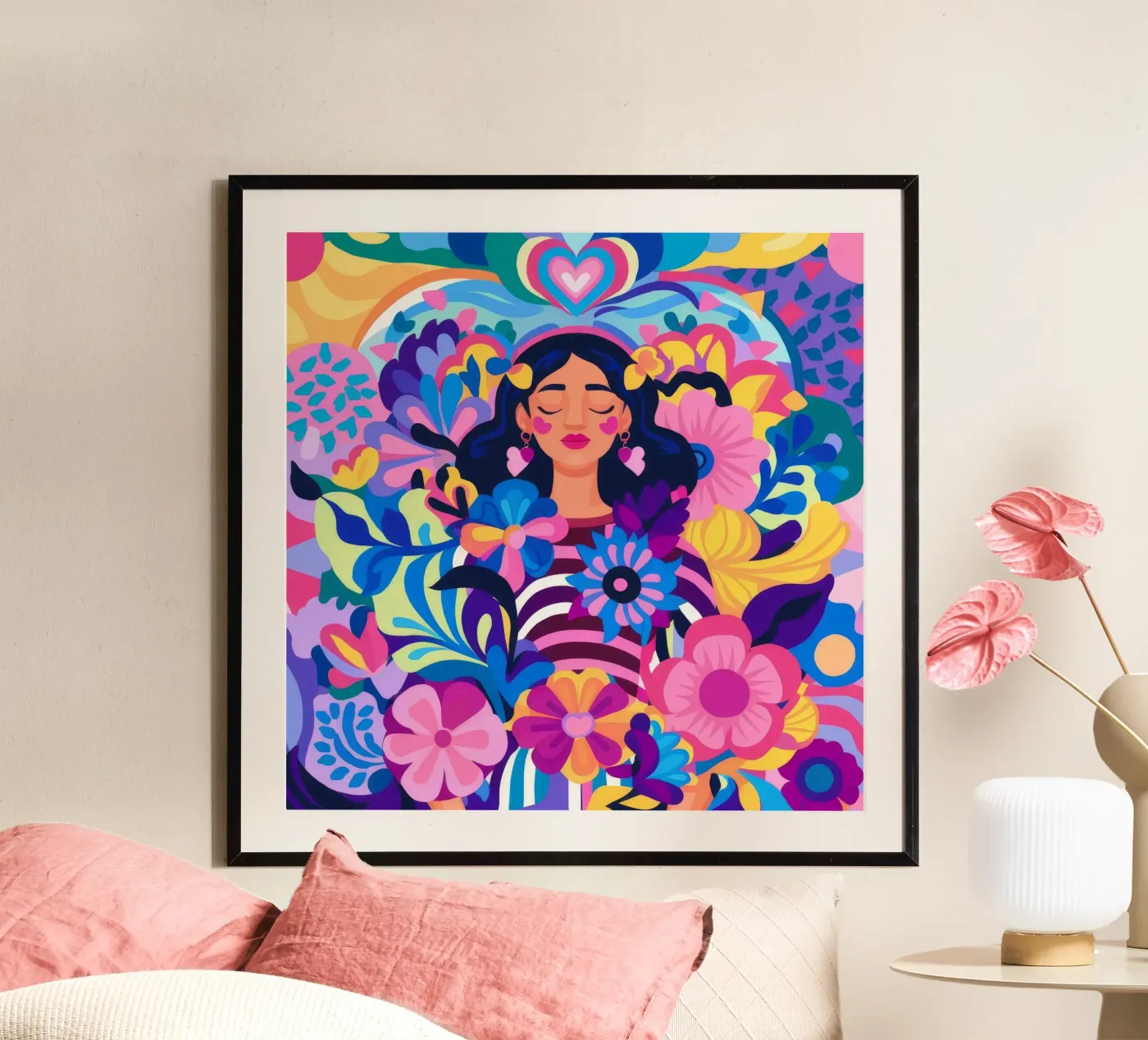 Armonia floreale poster da Ivory Frame