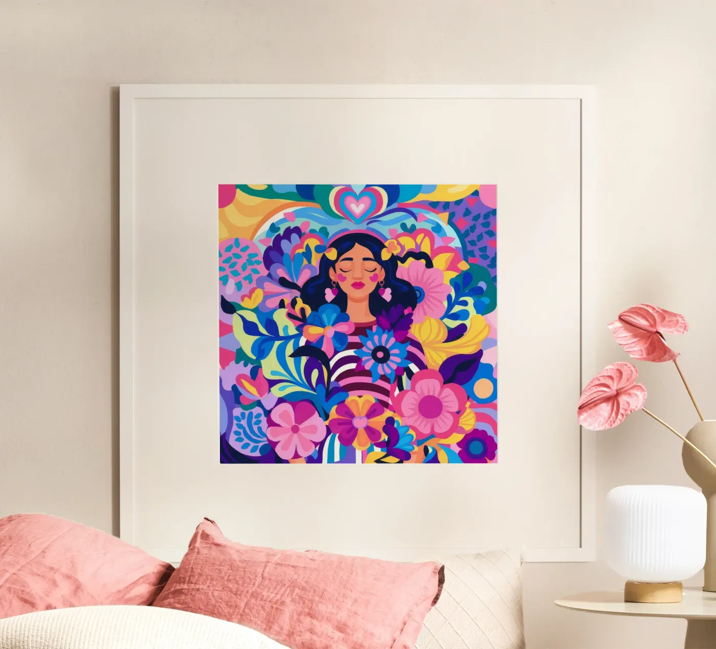 Armonia floreale poster da Ivory Frame