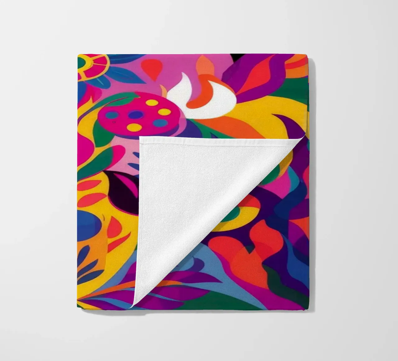 Kaleidoscopic Pattern Fusion beach towel by Ivory Frame