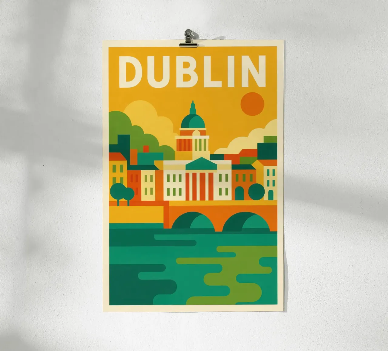 DUBLIN - Vibrierende Eleganz am Ufer des Liffey Poster von JETLAG | affiches voyage