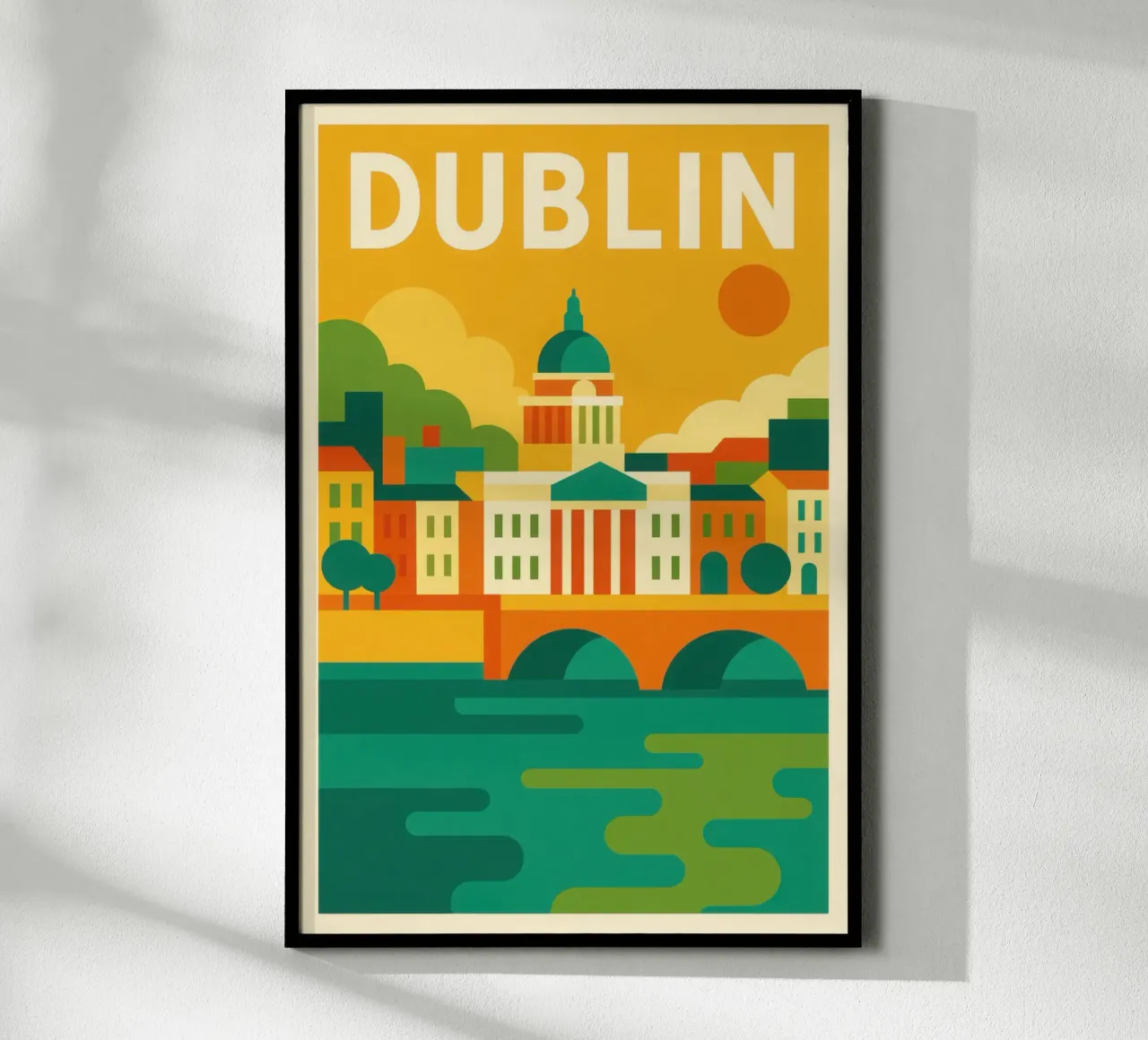 DUBLIN - Vibrierende Eleganz am Ufer des Liffey Poster von JETLAG | affiches voyage