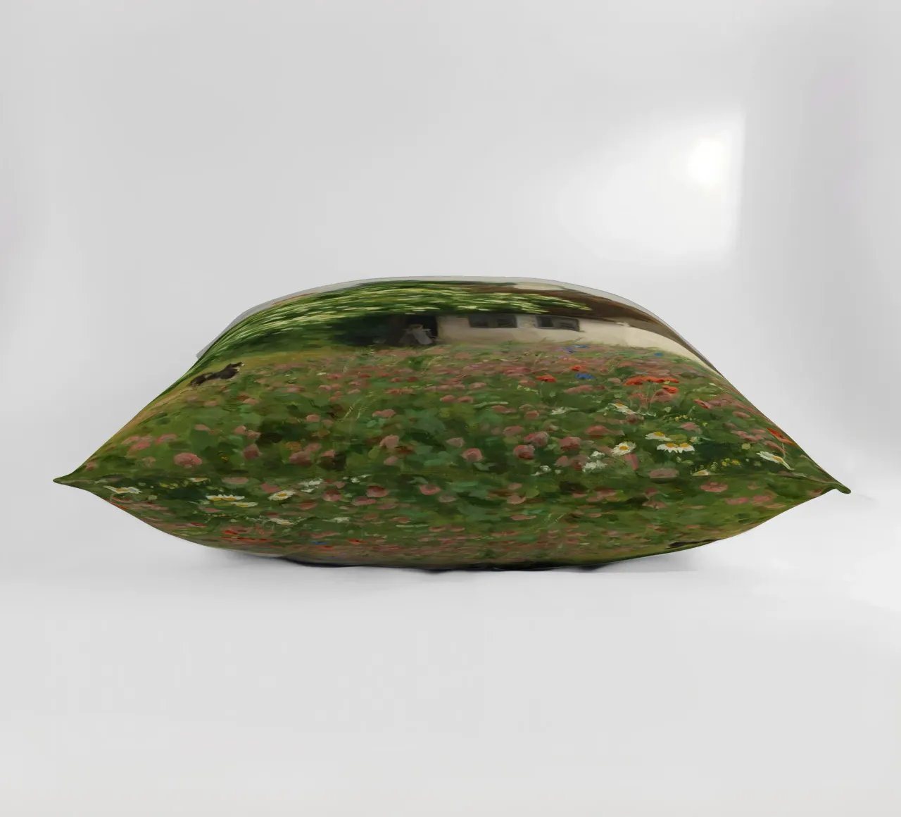 Hans Andersen Brendekilde:  Fattoria con prato fiorito cuscino da ARTOTHEK