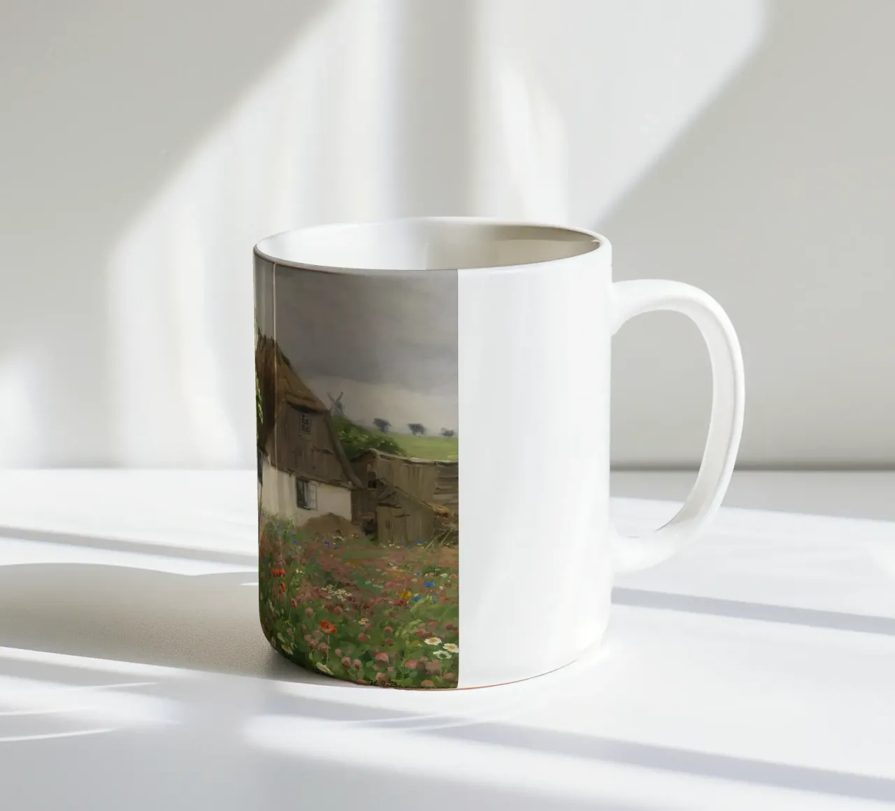 Hans Andersen Brendekilde:  Fattoria con prato fiorito tazza in ceramica da ARTOTHEK