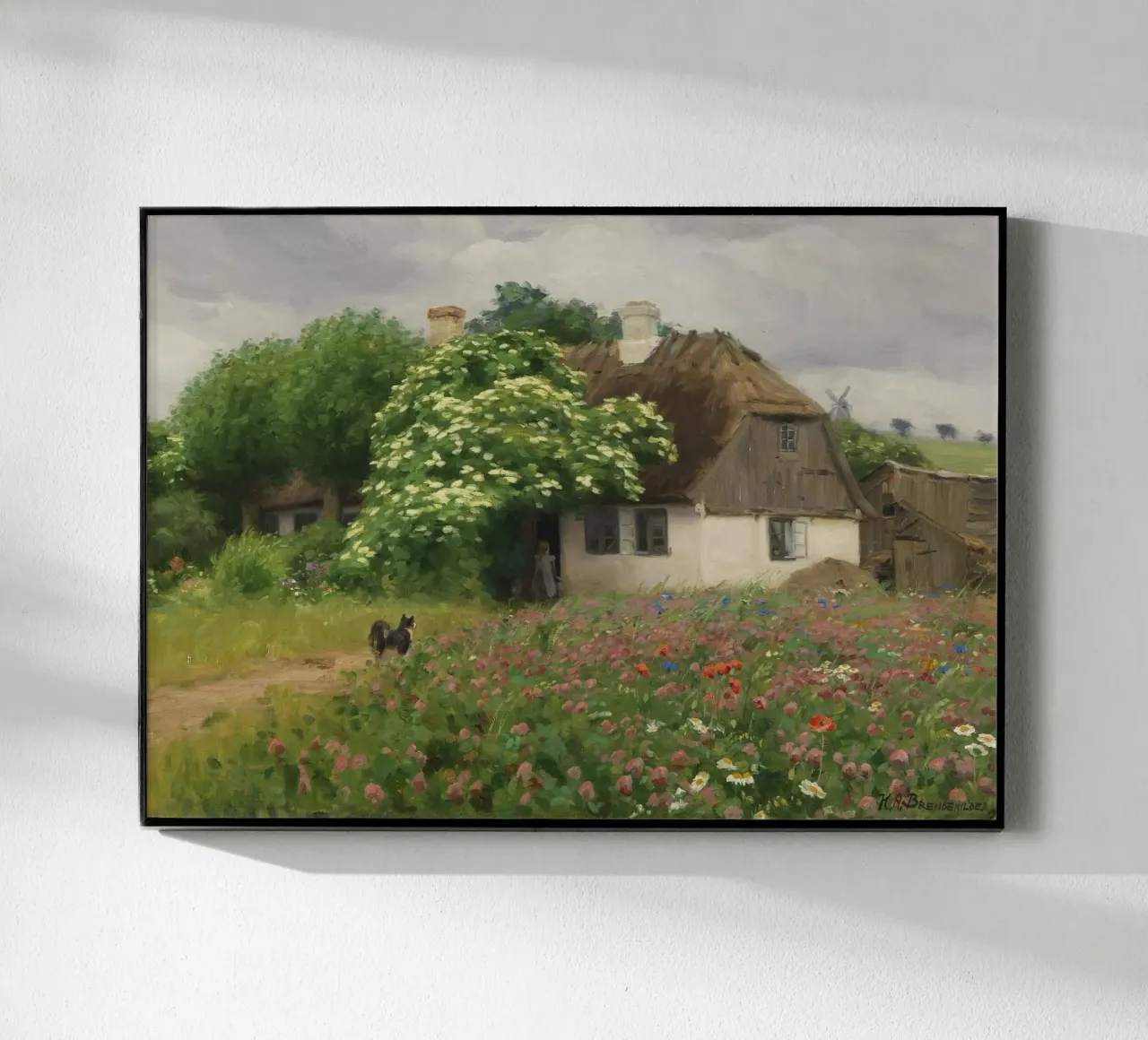Hans Andersen Brendekilde:  Fattoria con prato fiorito plexiglass da ARTOTHEK