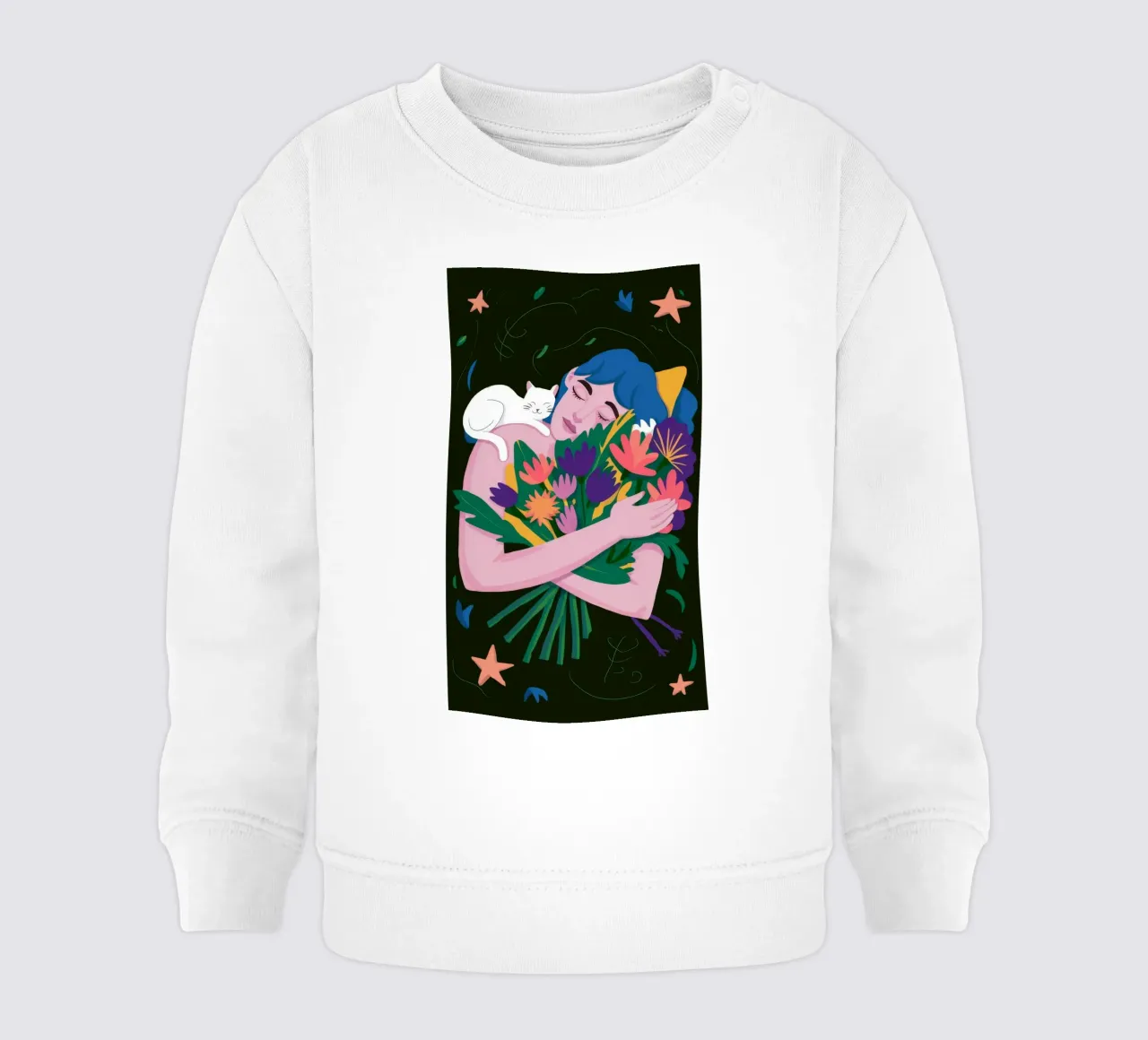 Abbraccio floreale Serenità felpa neonato da Ivory Frame