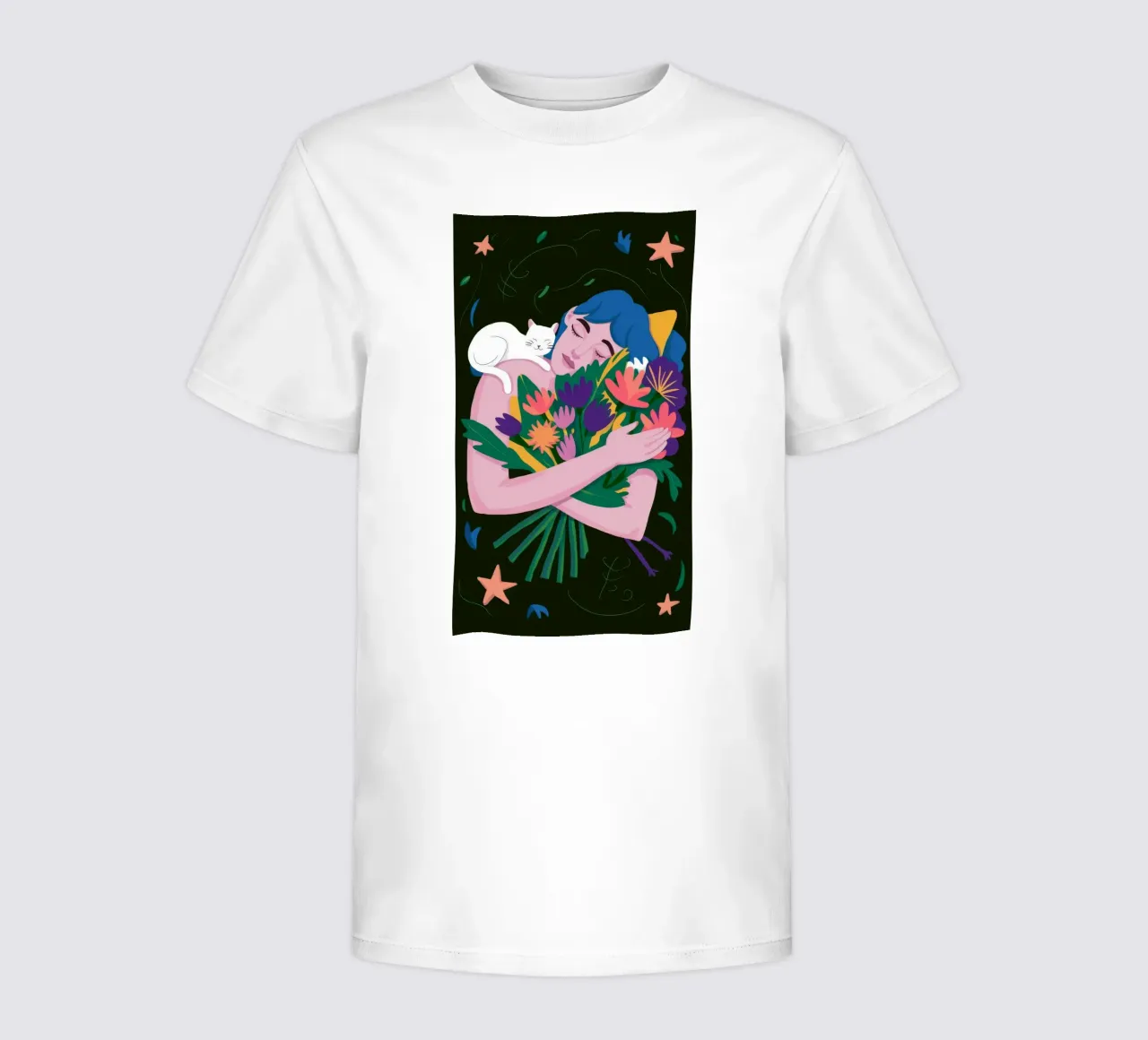 Floral Embrace Serenity Kinder T-Shirt von Ivory Frame