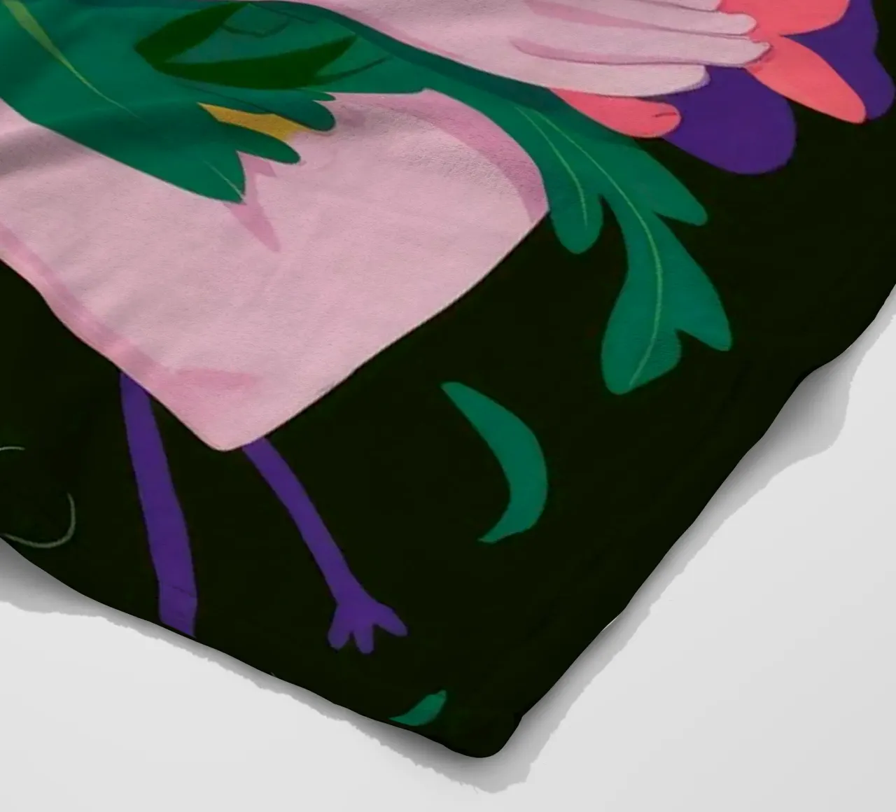 Floral Embrace Serenity fleece blanket by Ivory Frame
